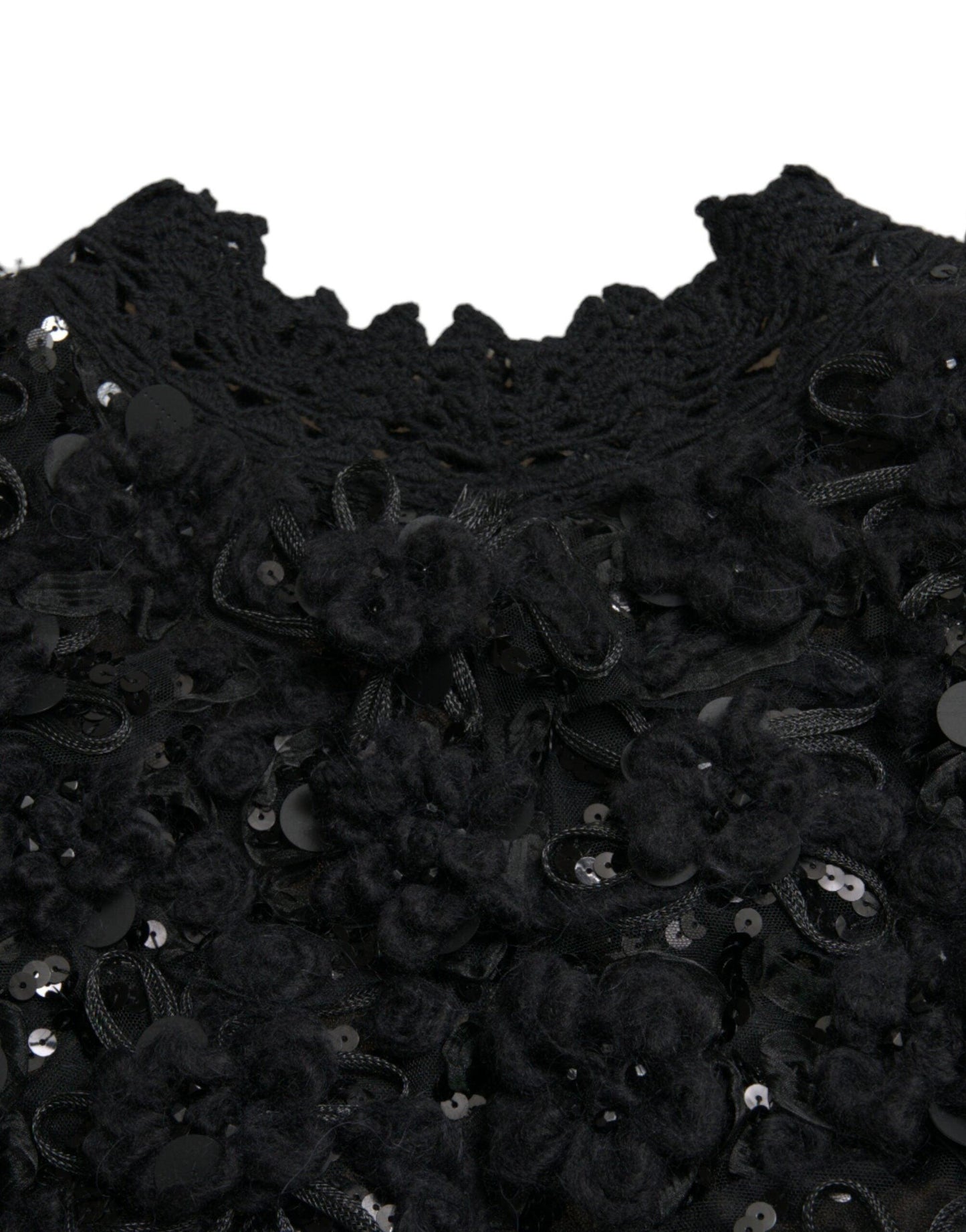 Dolce & Gabbana Sequin Embellished Black Pullover - Arichezz.store