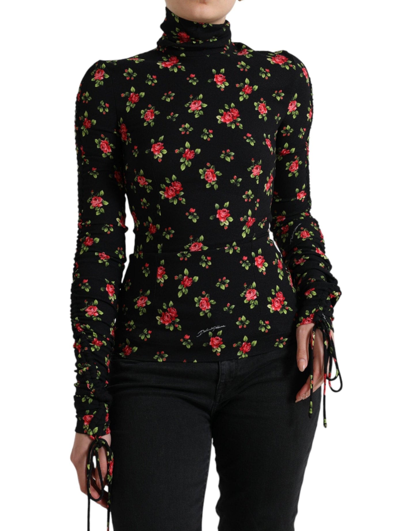 Dolce & Gabbana Elegant Floral Silk Blend Top - Arichezz.store