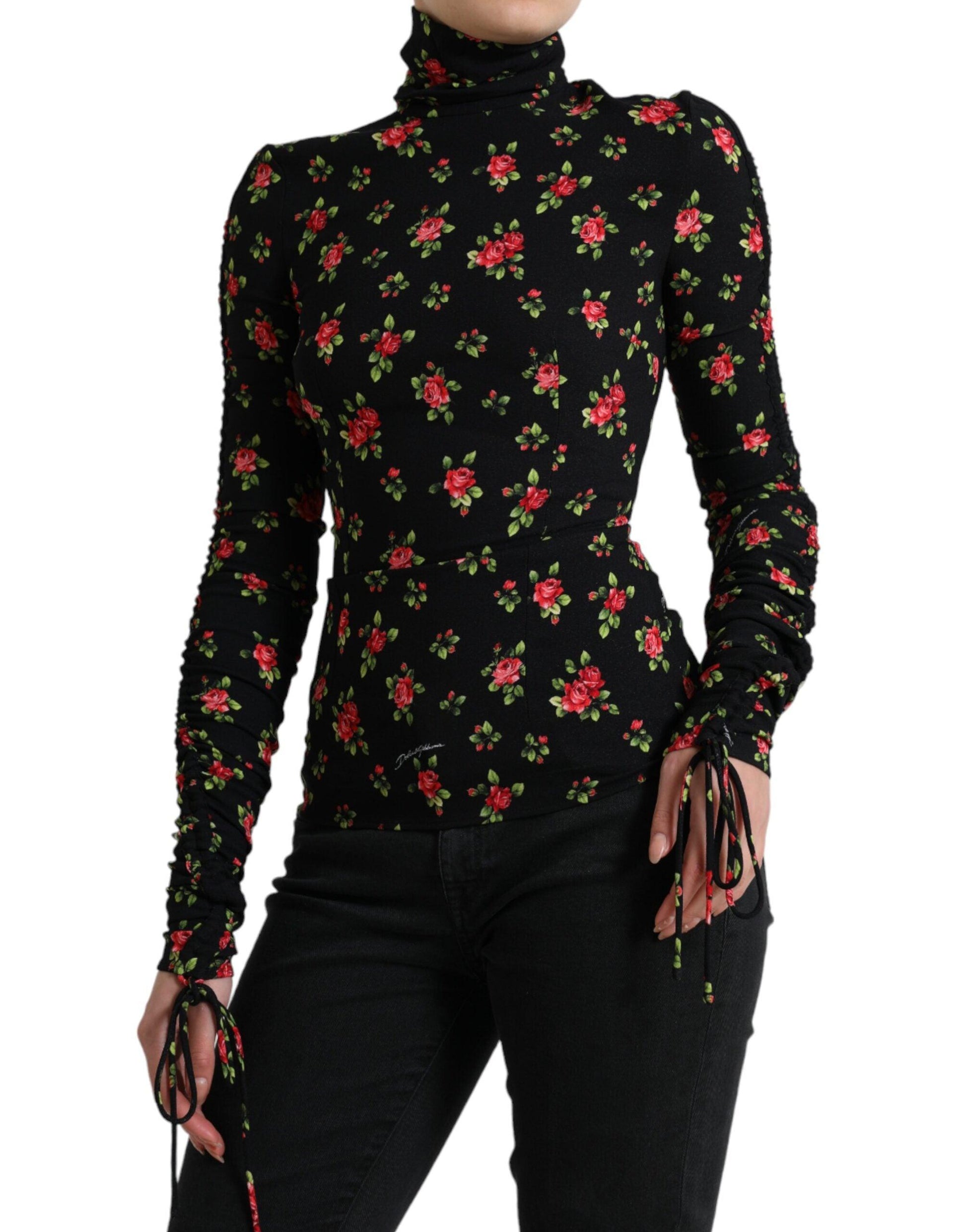 Dolce & Gabbana Elegant Floral Silk Blend Top - Arichezz.store