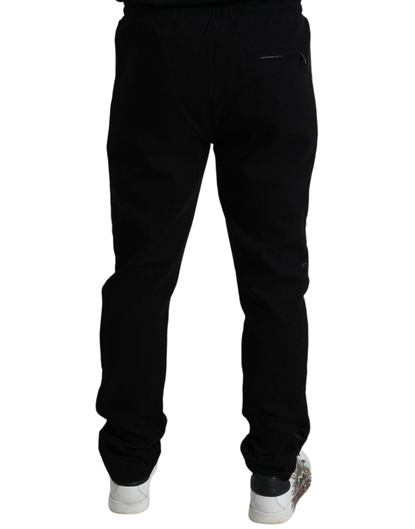 Dolce & Gabbana Elegant Black Cotton Blend Jogger Pants - Arichezz.store