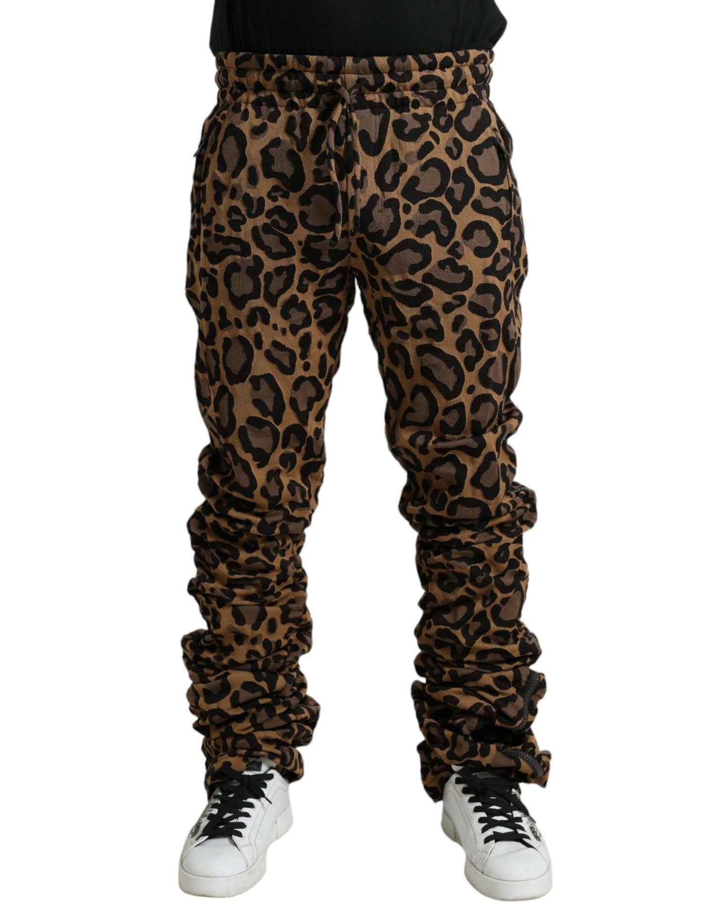 Dolce & Gabbana Chic Leopard Print Jogger Pants - Arichezz.store