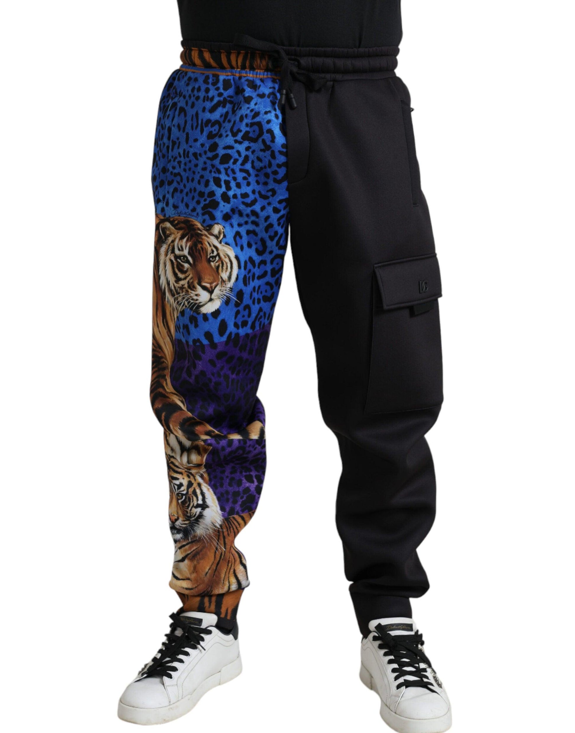 Dolce & Gabbana Elegant Tiger Print Joggers - Arichezz.store