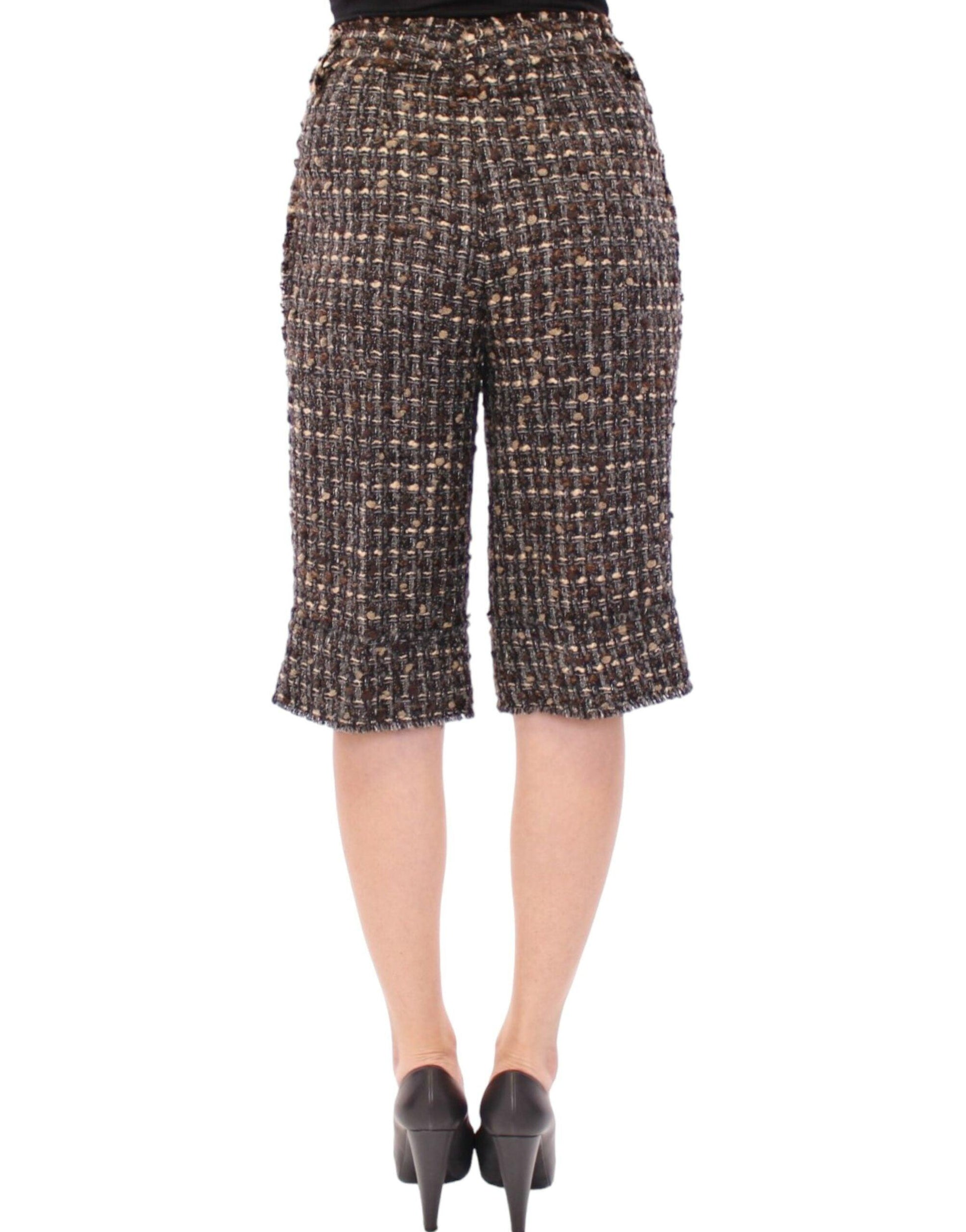 Dolce & Gabbana Elegant Multicolor Wool Blend Shorts - Arichezz.store