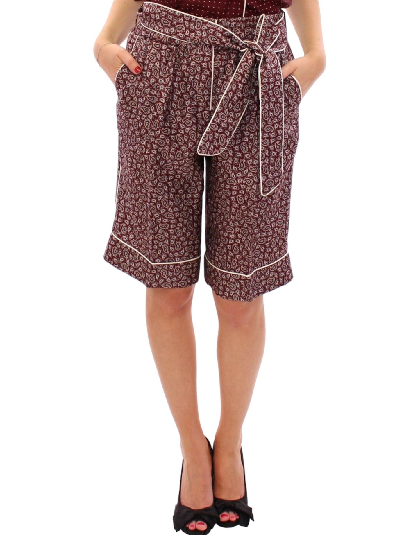 Dolce & Gabbana Chic Silk Pajama Shorts - Arichezz.store