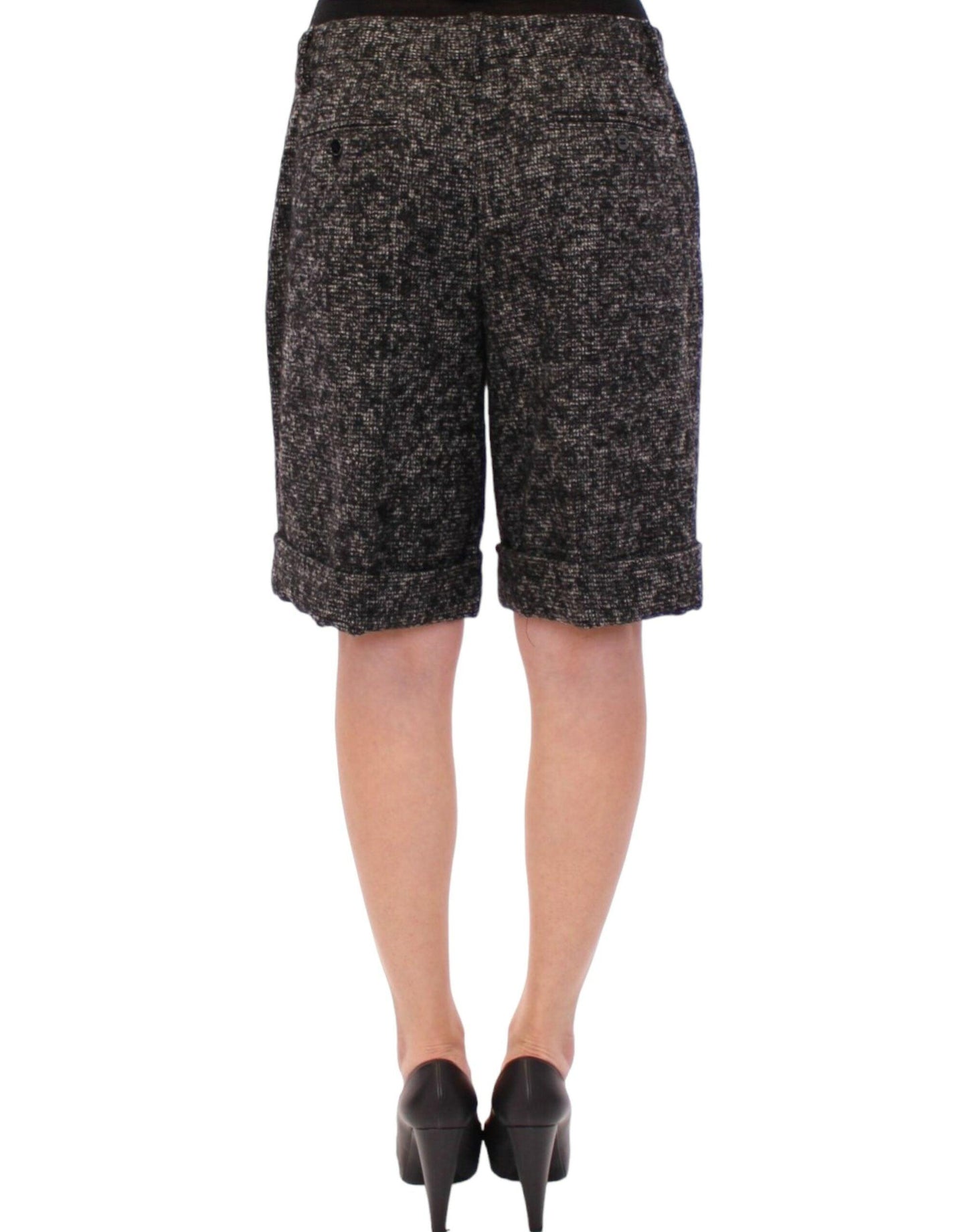 Dolce & Gabbana Elegant Gray Alpaca Blend Shorts - Arichezz.store