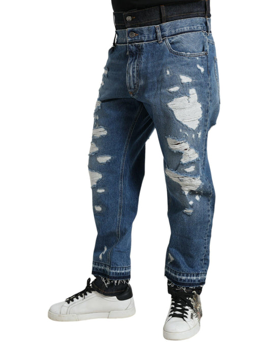 Dolce & Gabbana Chic Skinny Tattered Denim Jeans - Arichezz.store