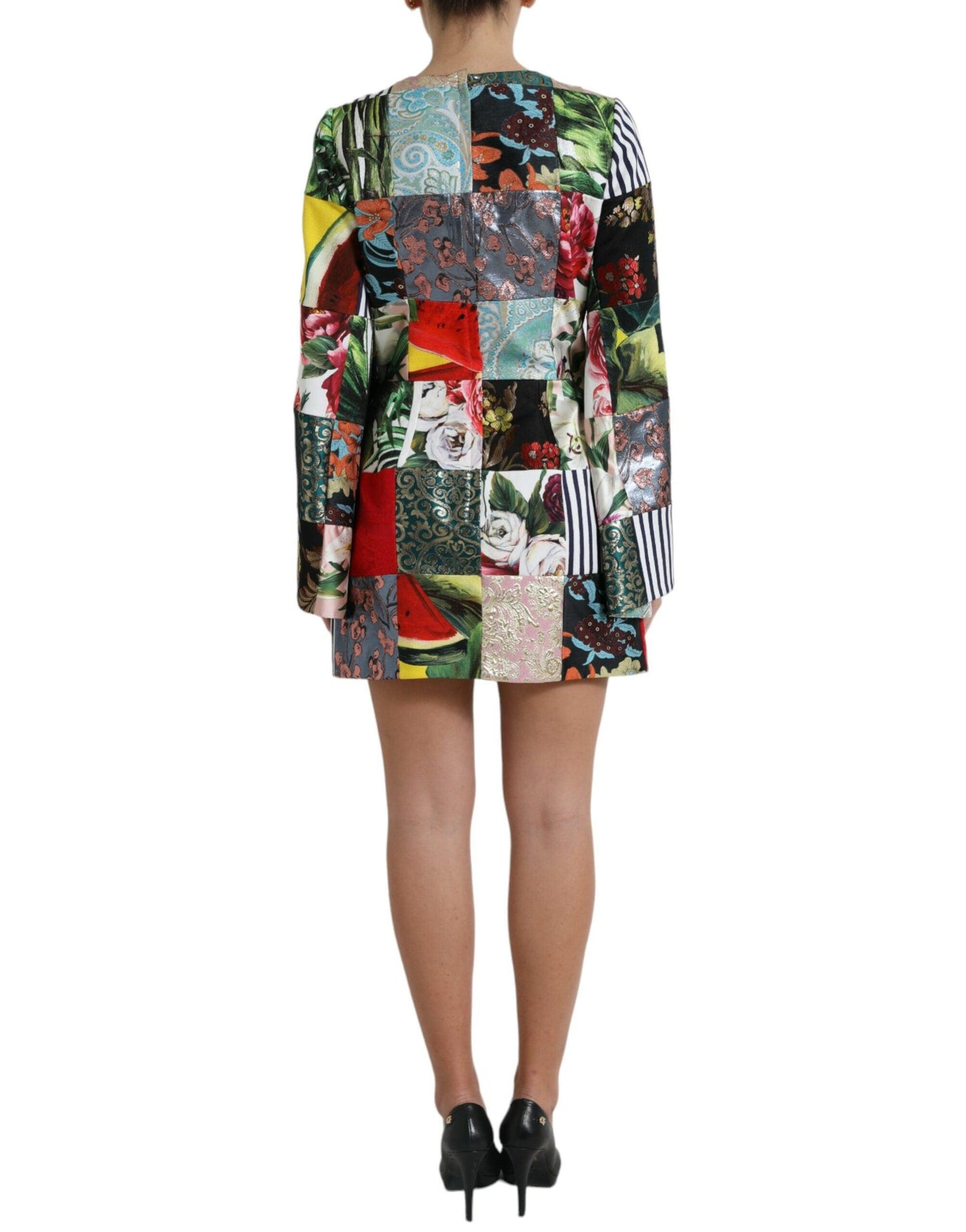 Dolce & Gabbana Floral Jacquard Mini Shift Dress Masterpiece - Arichezz.store