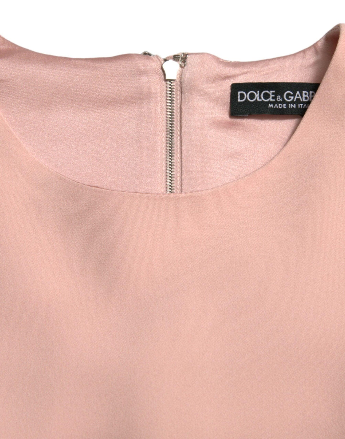 Dolce & Gabbana Elegant Light Pink A-Line Shift Mini Dress