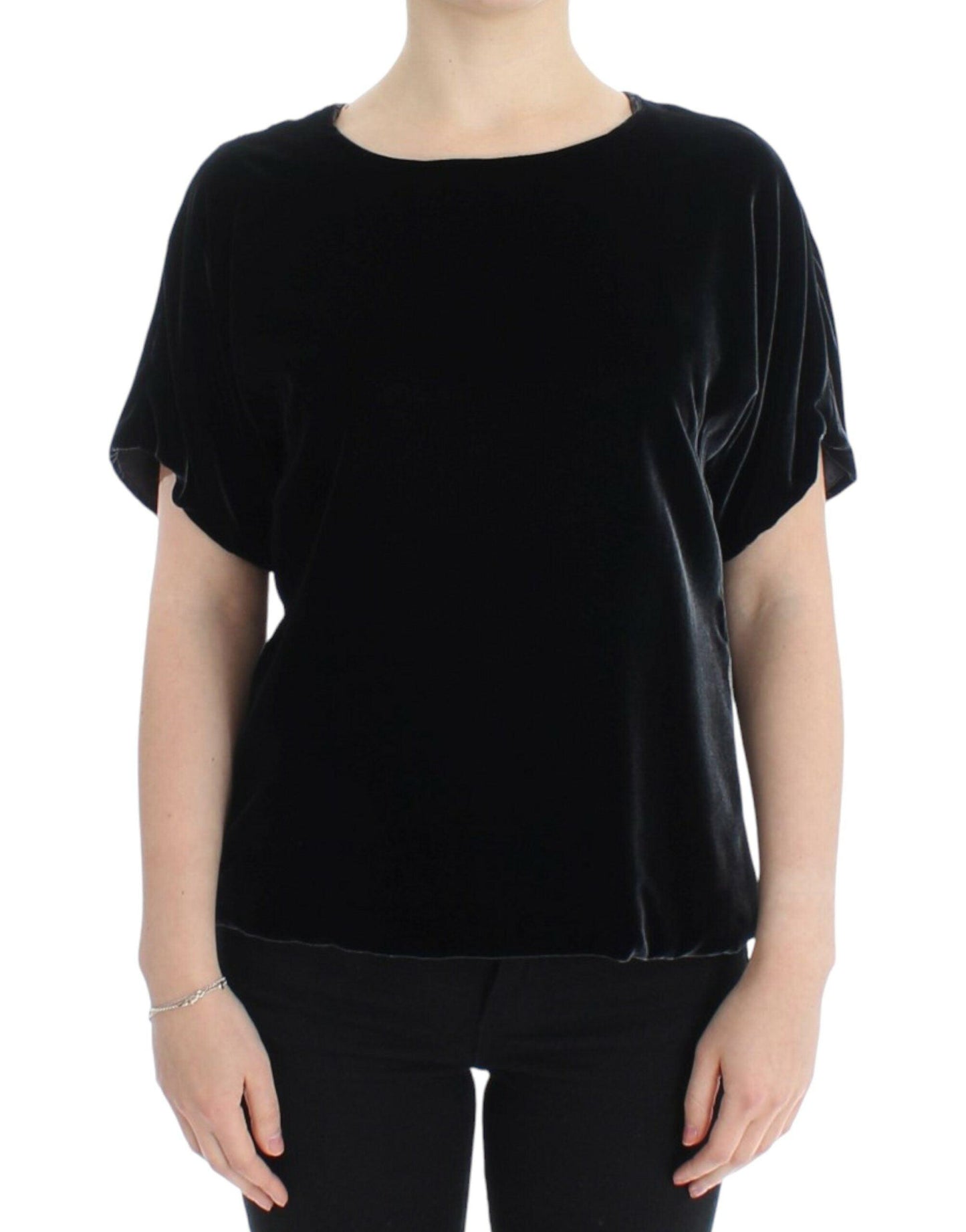 Dolce & Gabbana Enchanting Velvet Short Sleeve Top - Arichezz.store