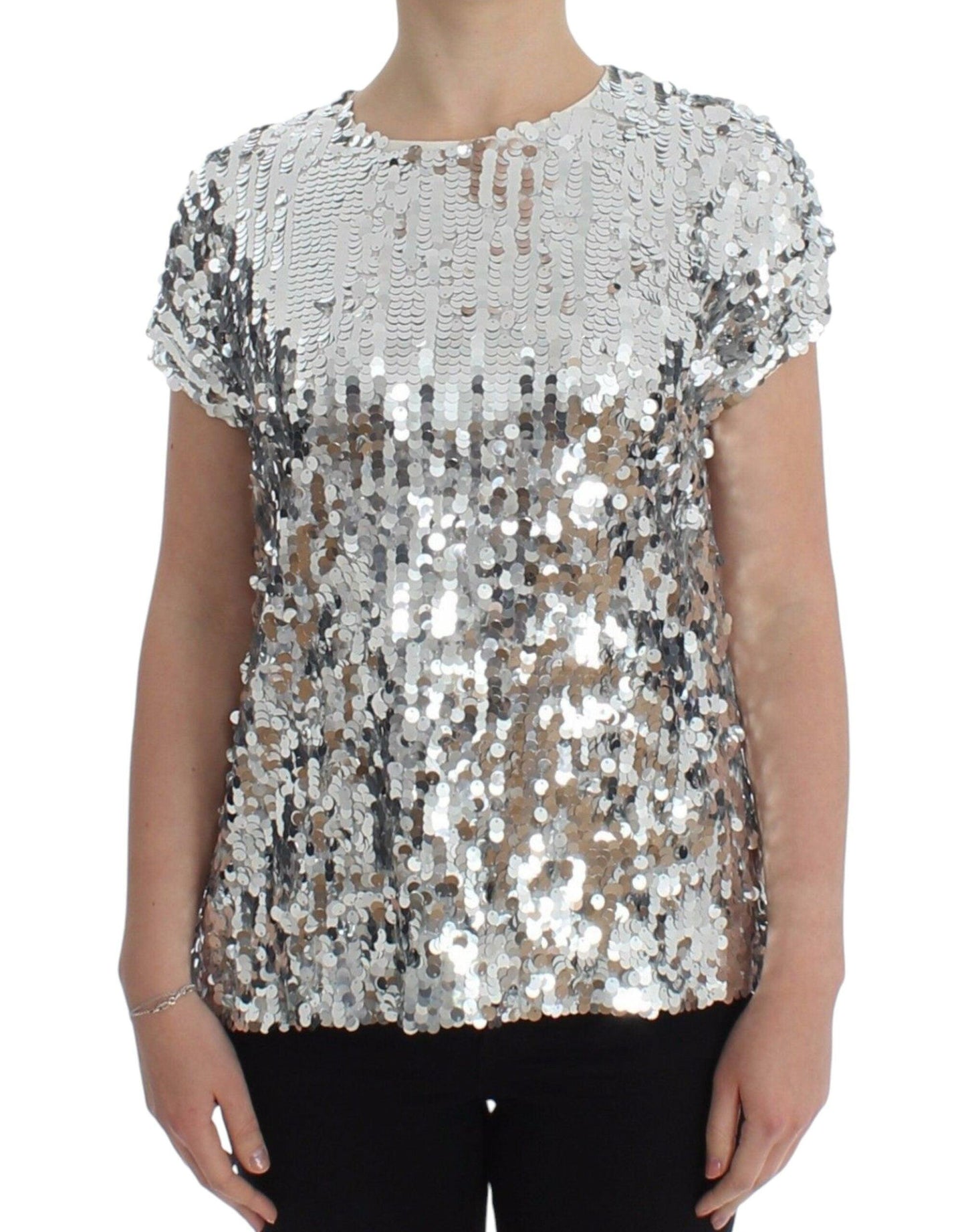 Dolce & Gabbana Enchanted Sicily Sequined Evening Blouse - Arichezz.store