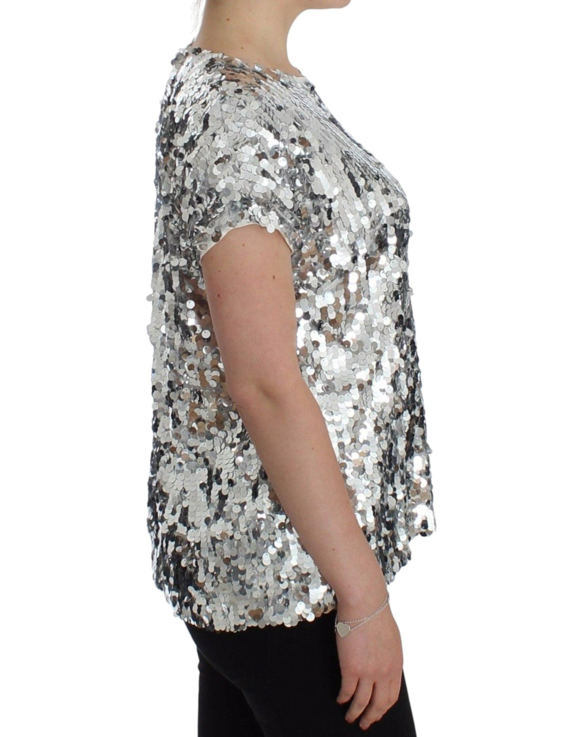 Dolce & Gabbana Enchanted Sicily Sequined Evening Blouse - Arichezz.store