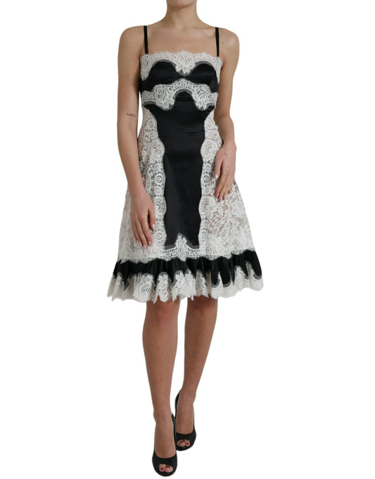 Dolce & Gabbana Elegant Silk Blend A-Line Lace Dress - Arichezz.store