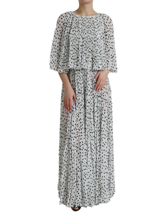 Dolce & Gabbana Elegant Polka Dots Maxi Dress - Arichezz.store