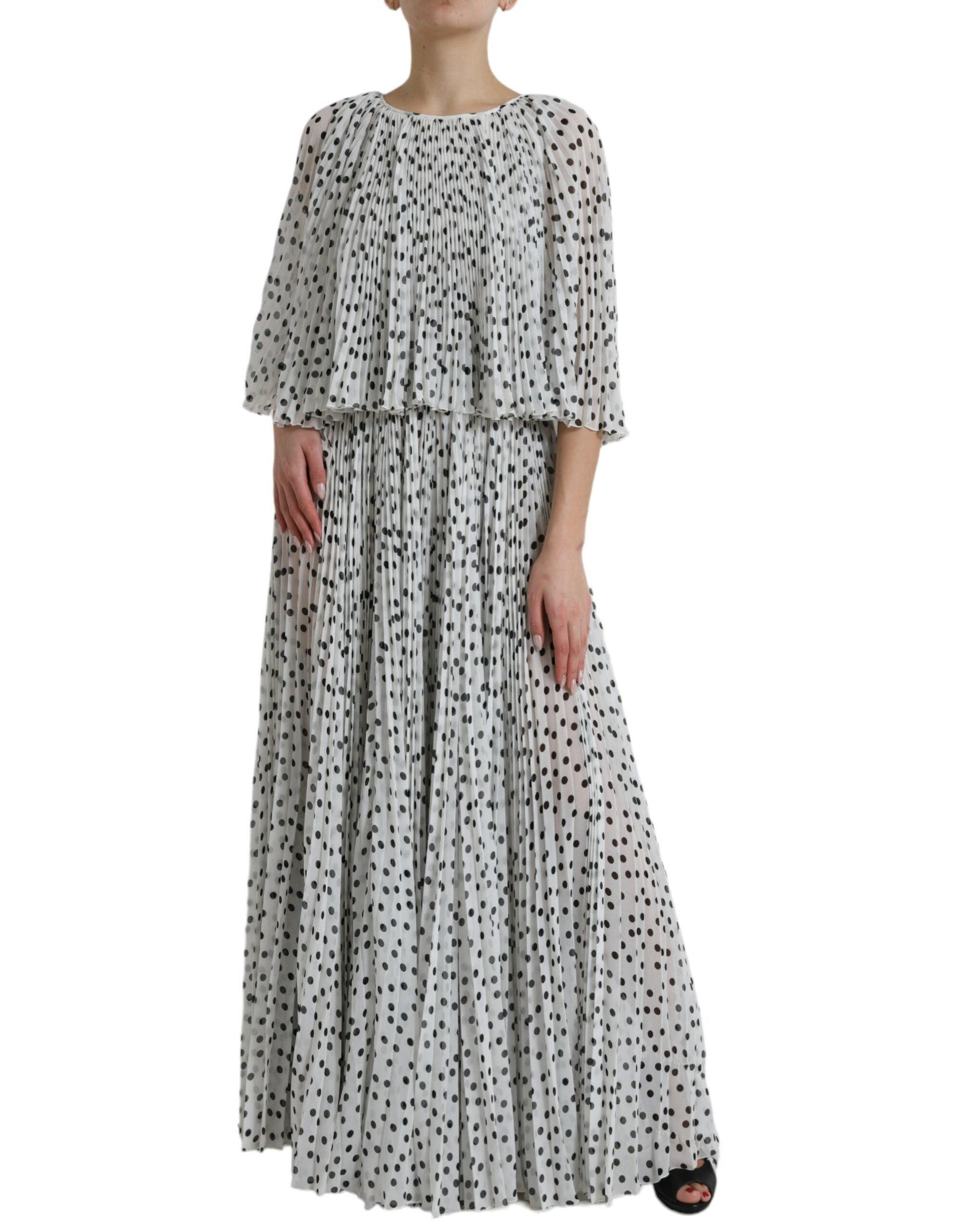 Dolce & Gabbana Elegant Polka Dots Maxi Dress - Arichezz.store