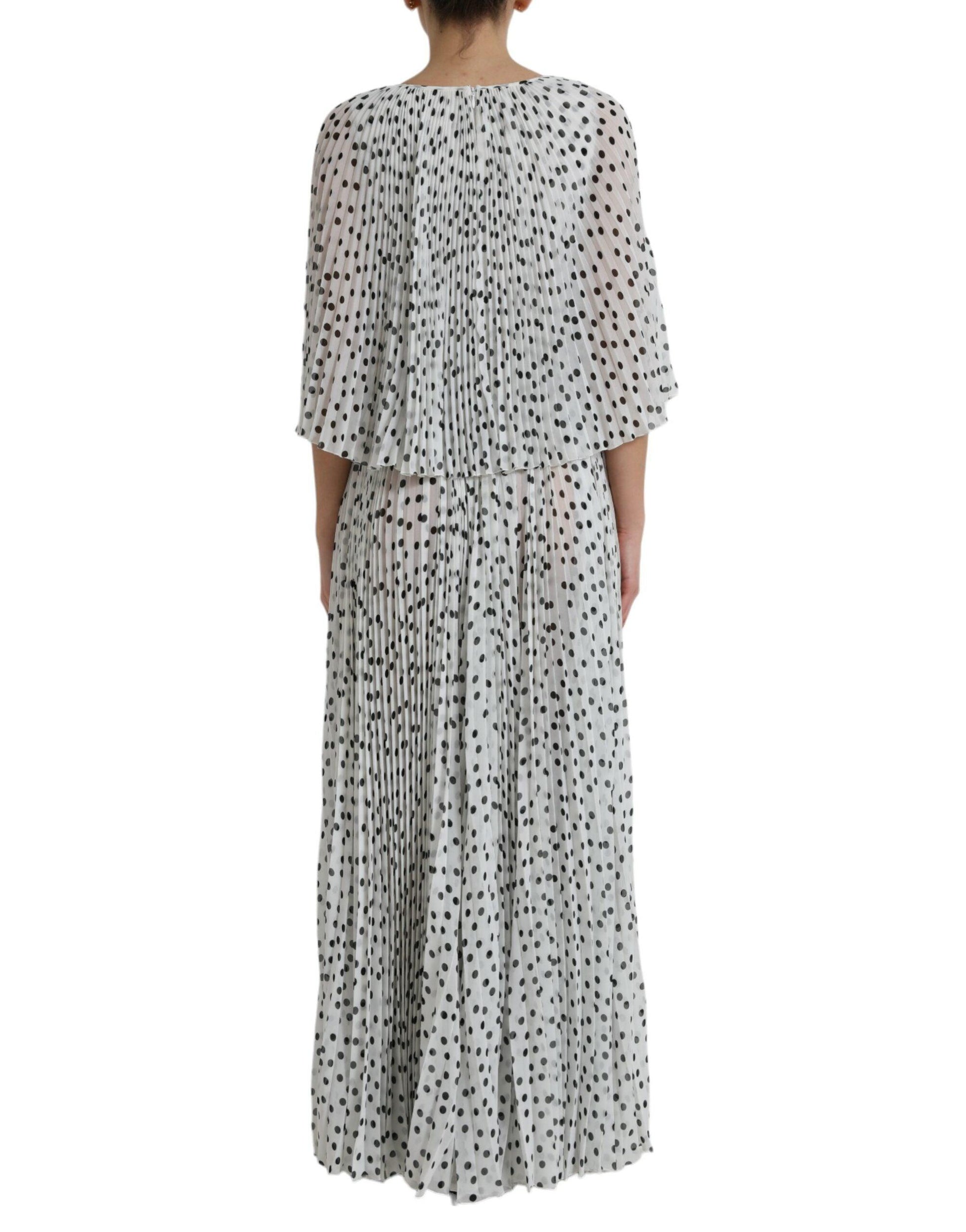 Dolce & Gabbana Elegant Polka Dots Maxi Dress - Arichezz.store