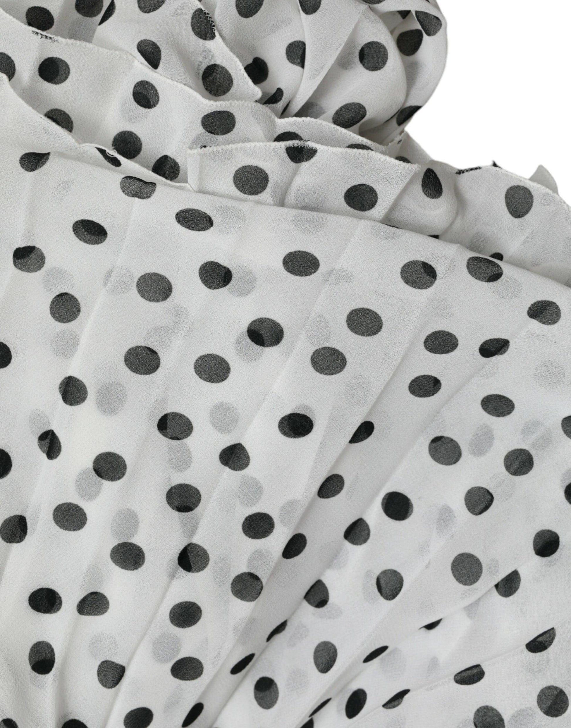 Dolce & Gabbana Elegant Polka Dots Maxi Dress - Arichezz.store