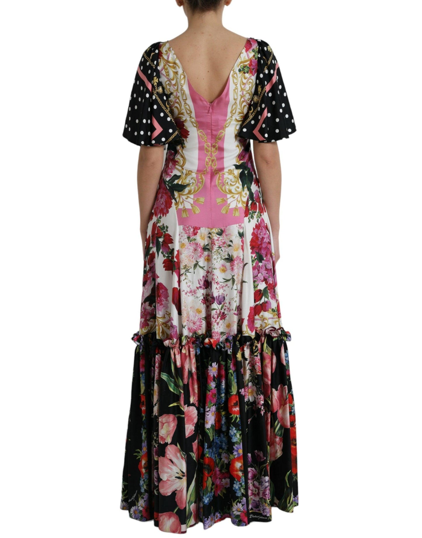 Dolce & Gabbana Elegant Floral Silk Maxi Dress - Arichezz.store