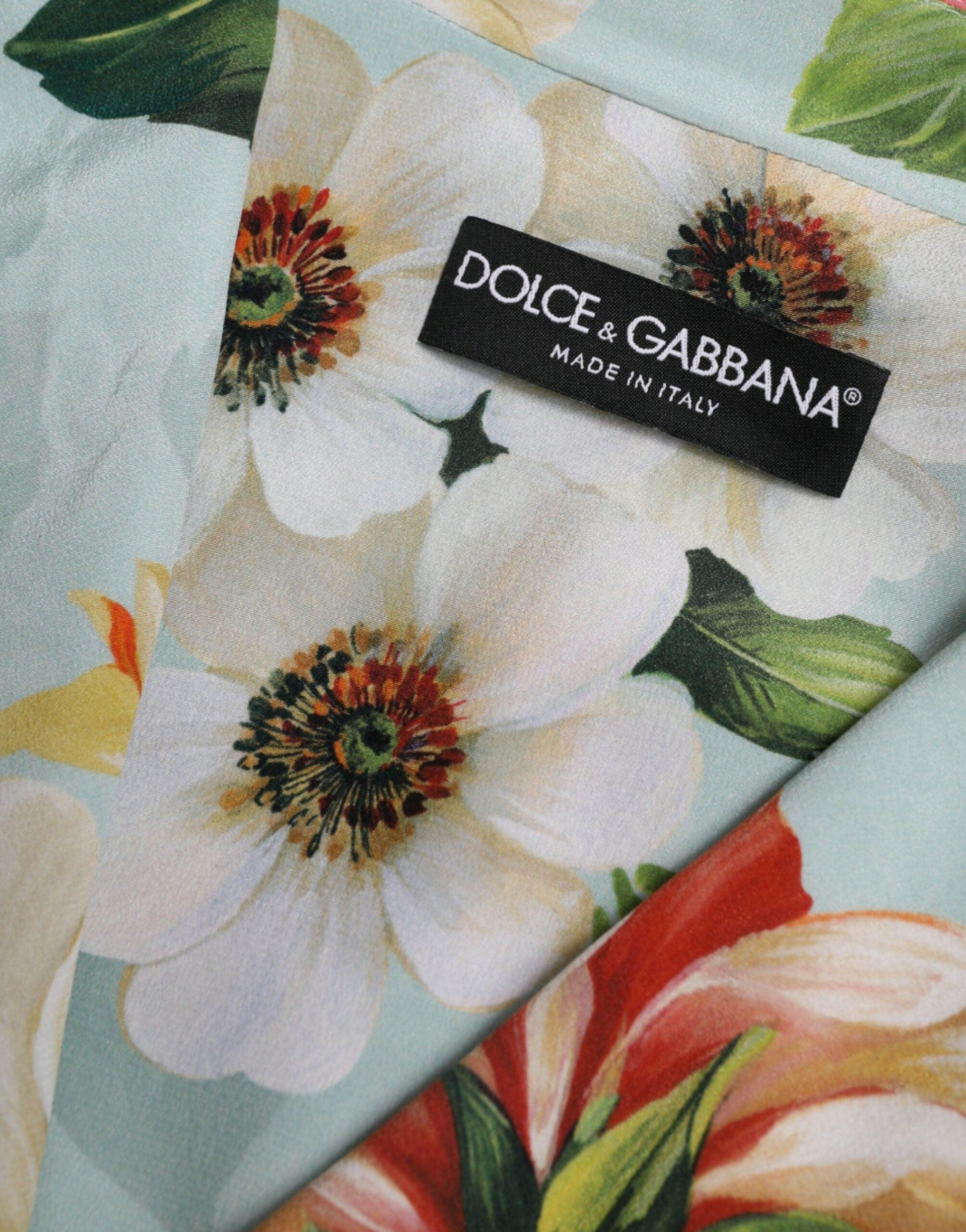 Dolce & Gabbana Floral Silk Trench Jacket - Arichezz.store