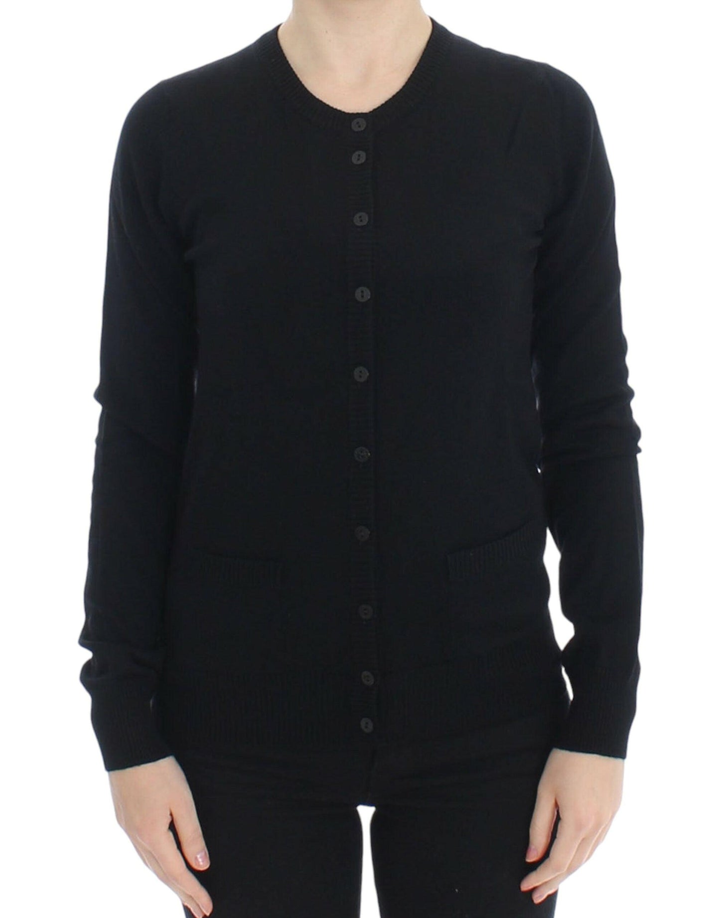 Dolce & Gabbana Elegant Black Wool Cardigan Sweater - Arichezz.store