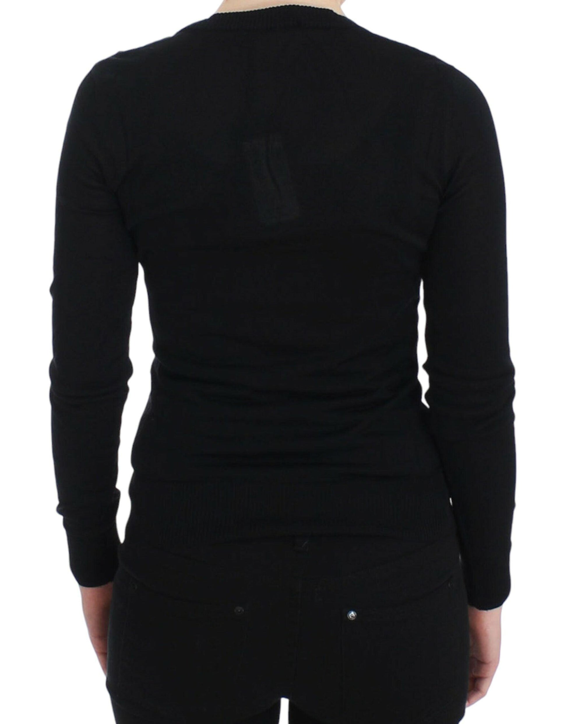 Dolce & Gabbana Elegant Black Deep Crewneck Sweater - Arichezz.store