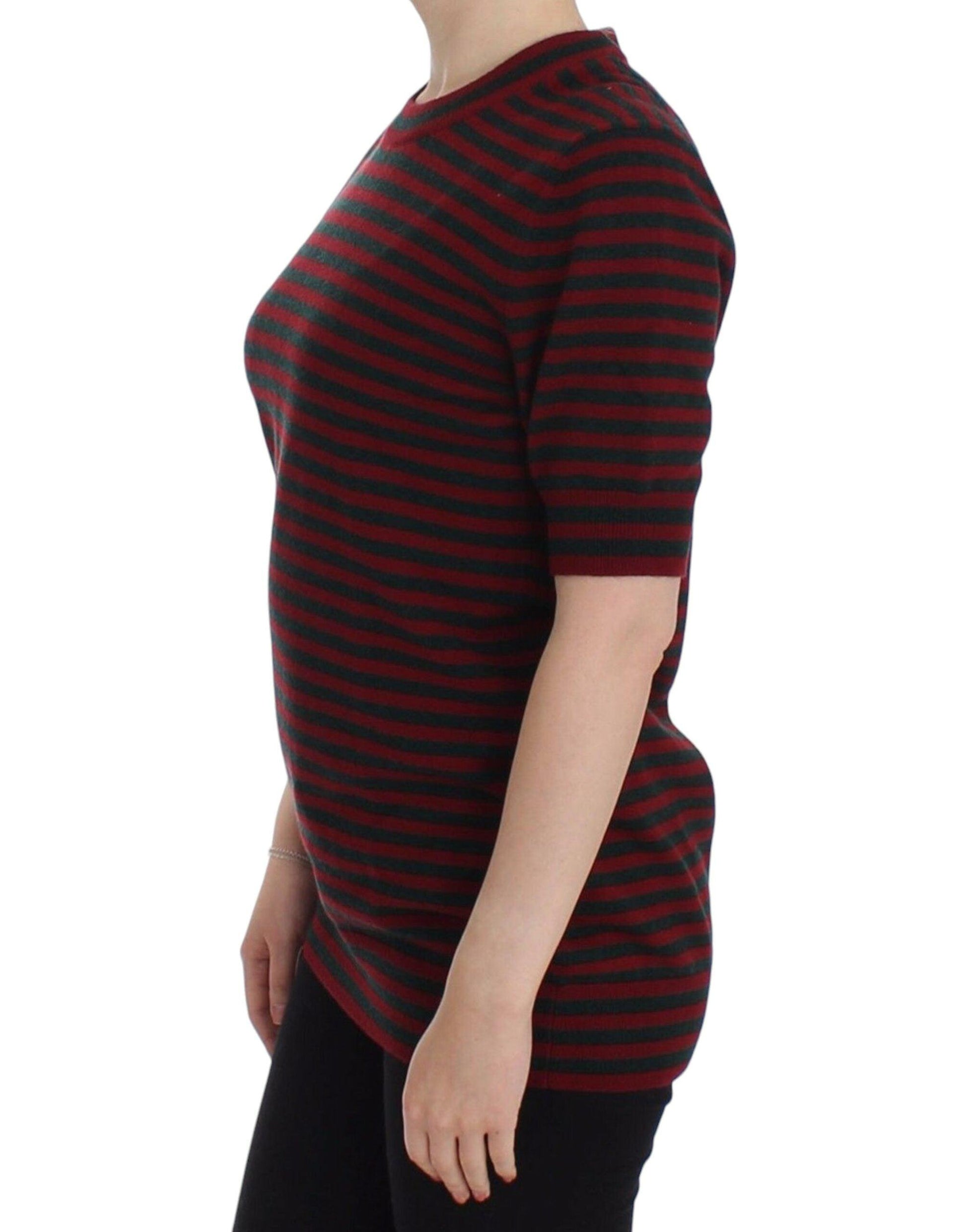 Dolce & Gabbana Elegant Striped Cashmere Crewneck Sweater - Arichezz.store