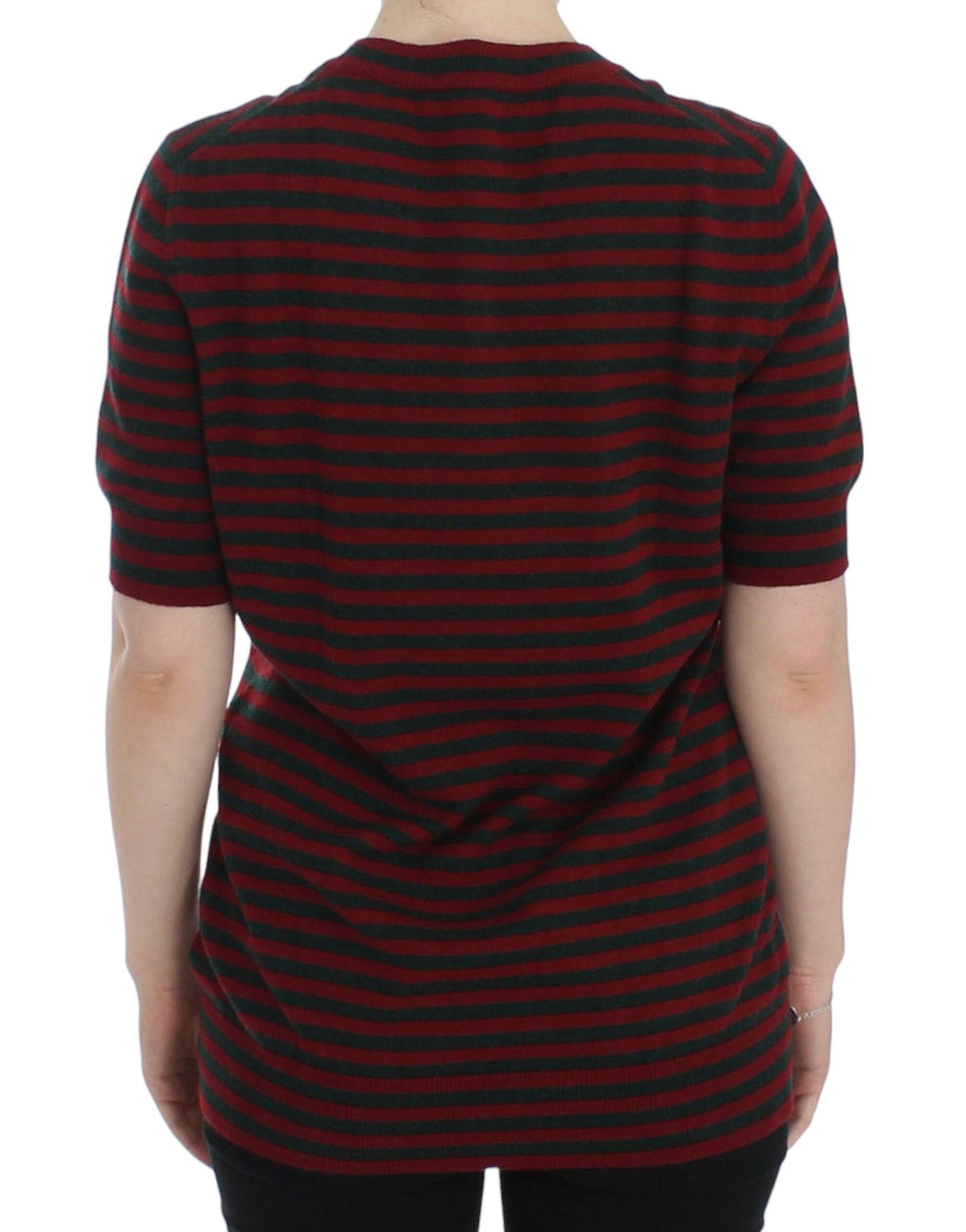 Dolce & Gabbana Elegant Striped Cashmere Crewneck Sweater - Arichezz.store