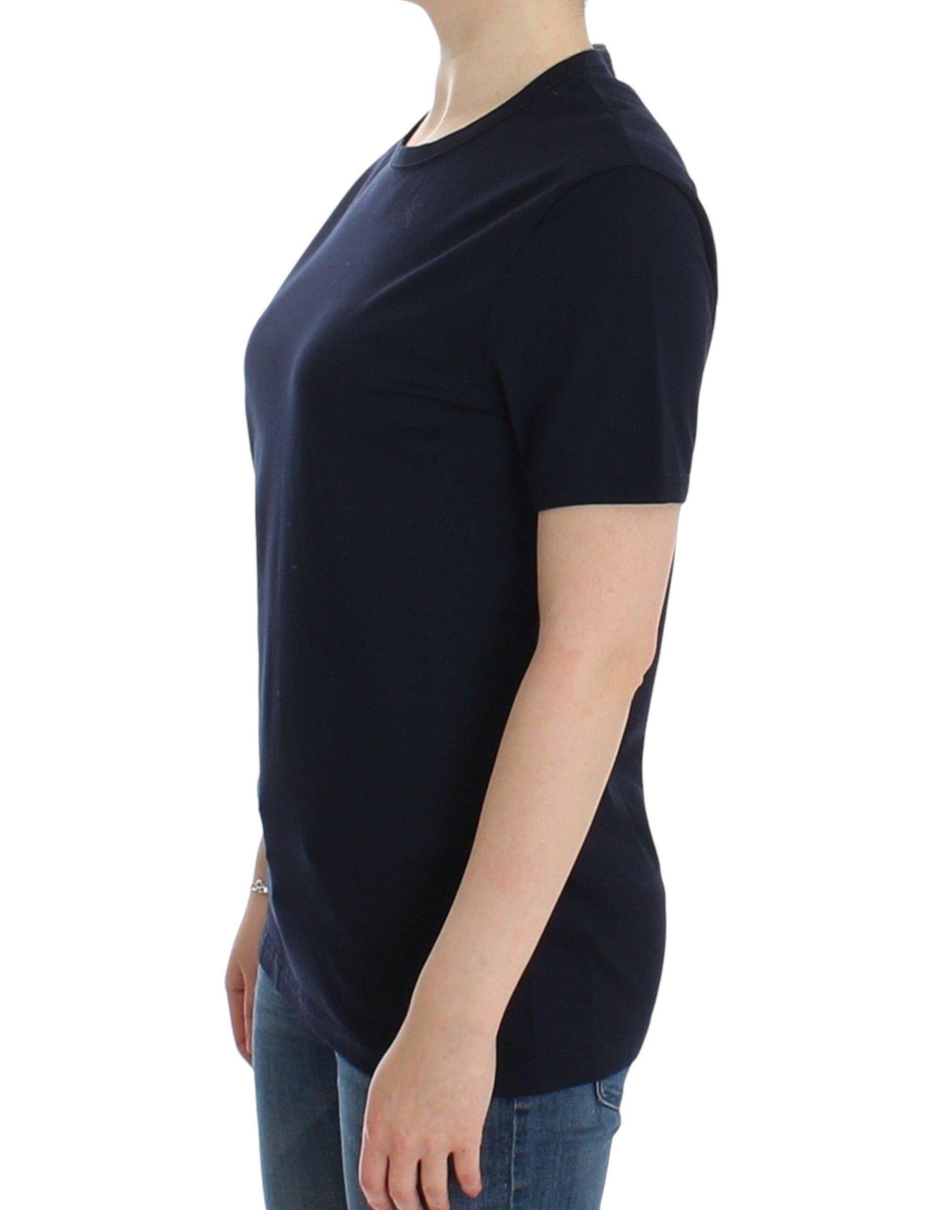 Ermanno Scervino Elegant Blue Cotton Sweater - Arichezz.store