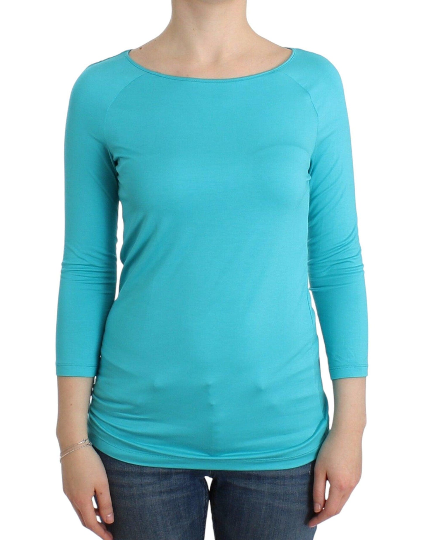 Ermanno Scervino Elegant Blue Modal Blend Top - Arichezz.store