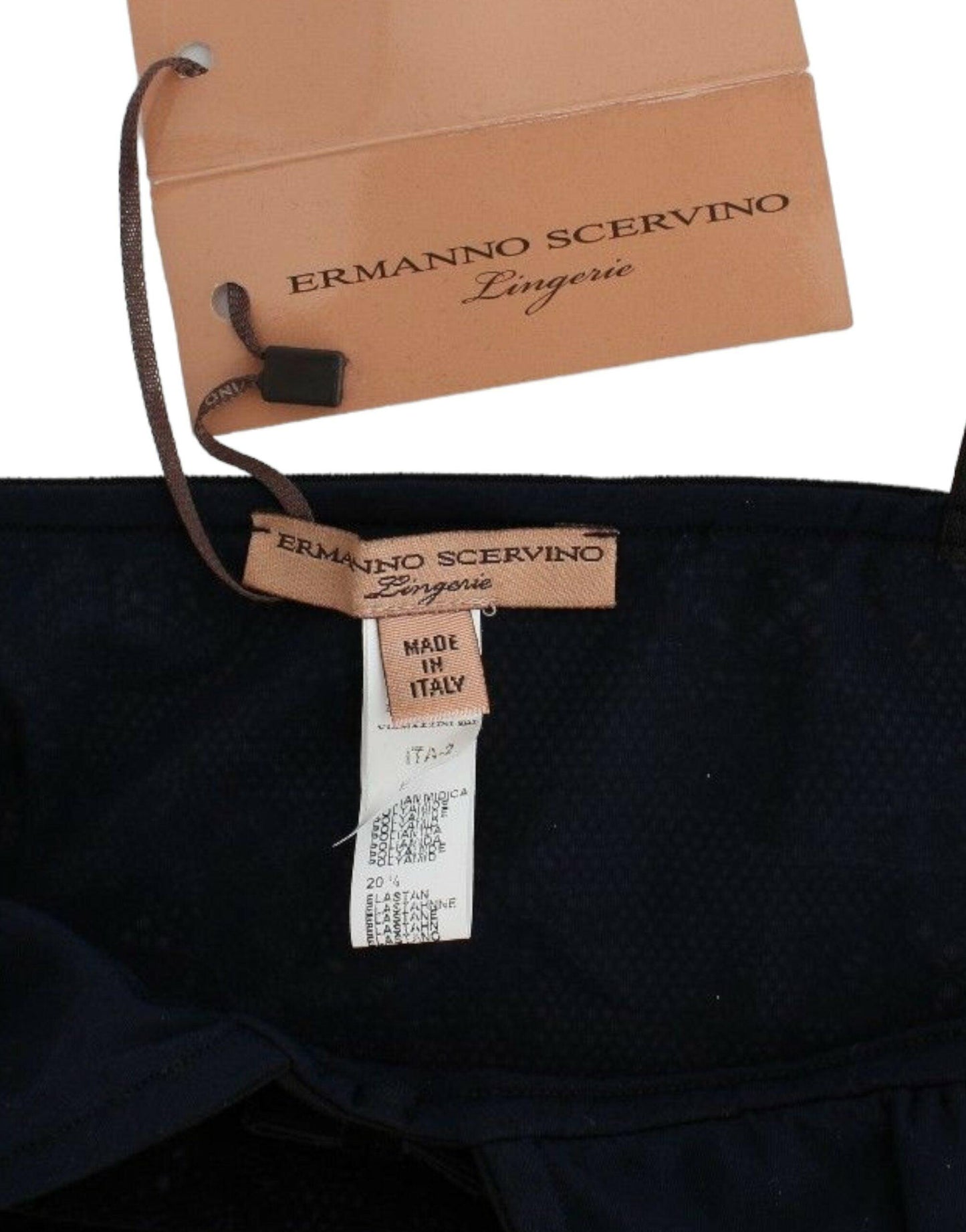 Ermanno Scervino Elegant Black Cami Lingerie Top - Arichezz.store