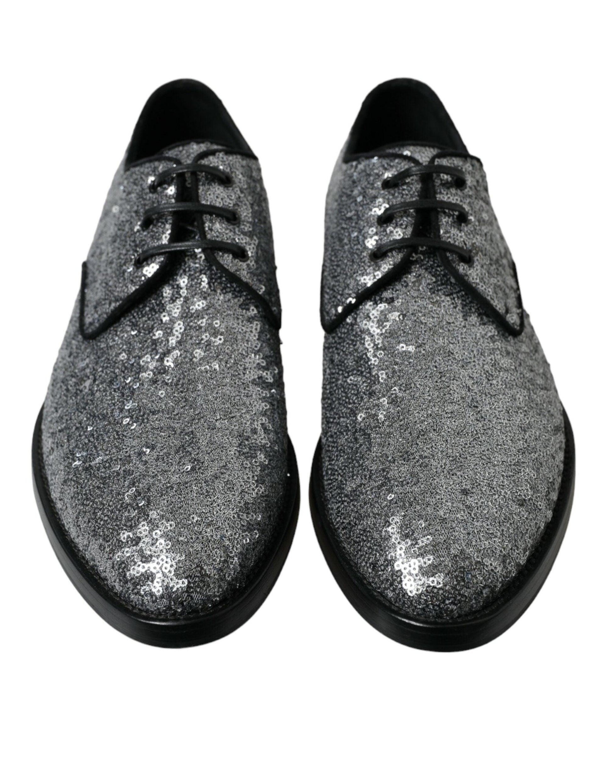 Dolce & Gabbana Exquisite Sequined Derby Dress Shoes - Arichezz.store