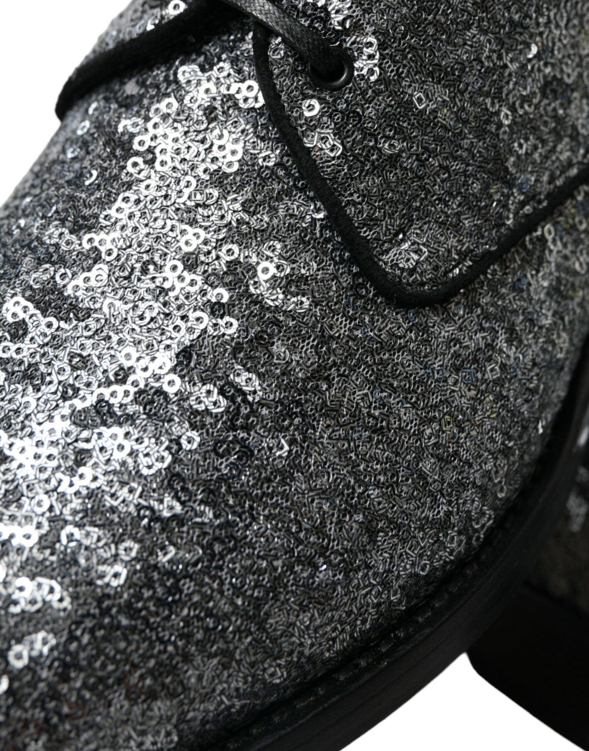 Dolce & Gabbana Exquisite Sequined Derby Dress Shoes - Arichezz.store