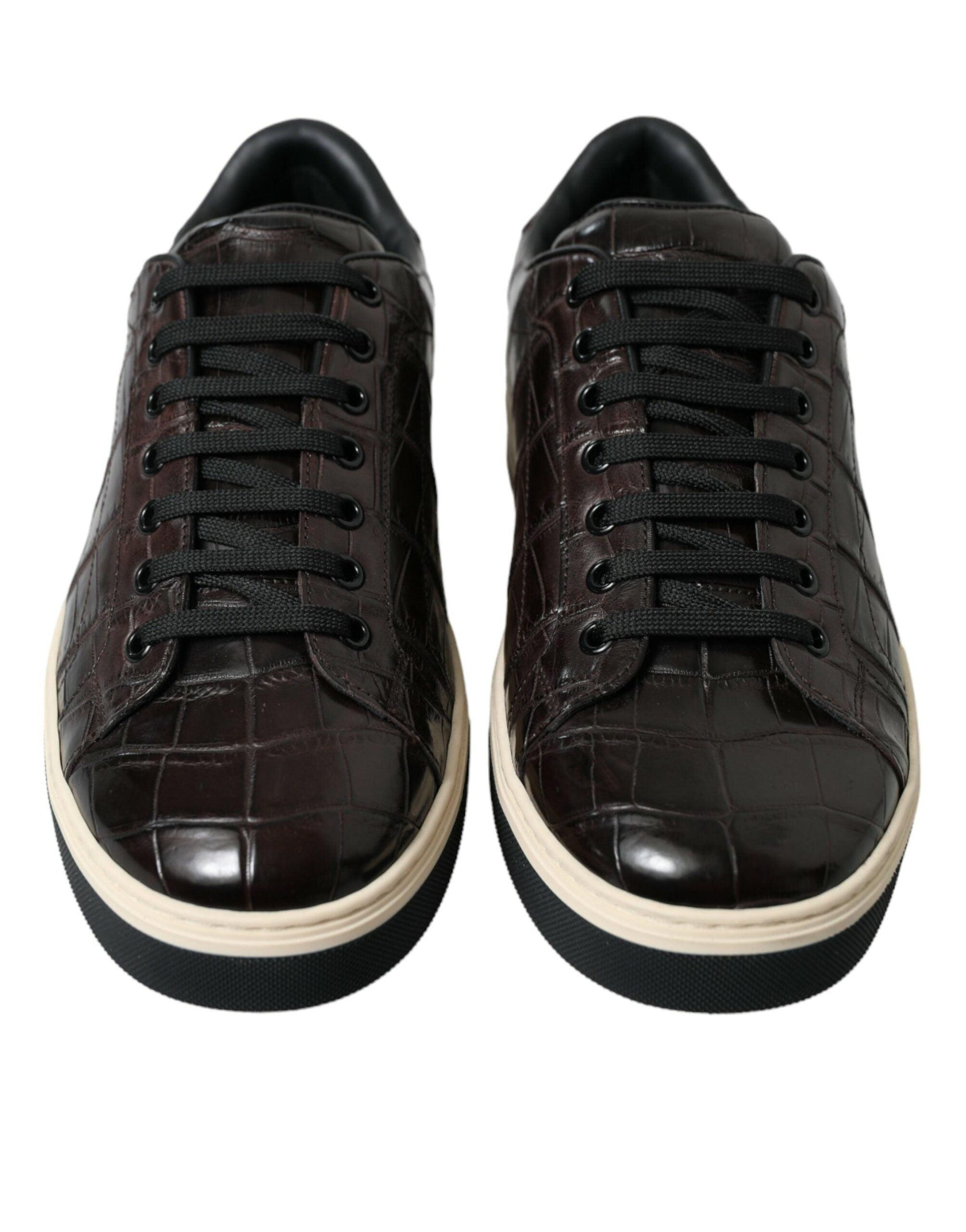 Dolce & Gabbana Elegant Exotic Leather Low-Top Sneakers - Arichezz.store