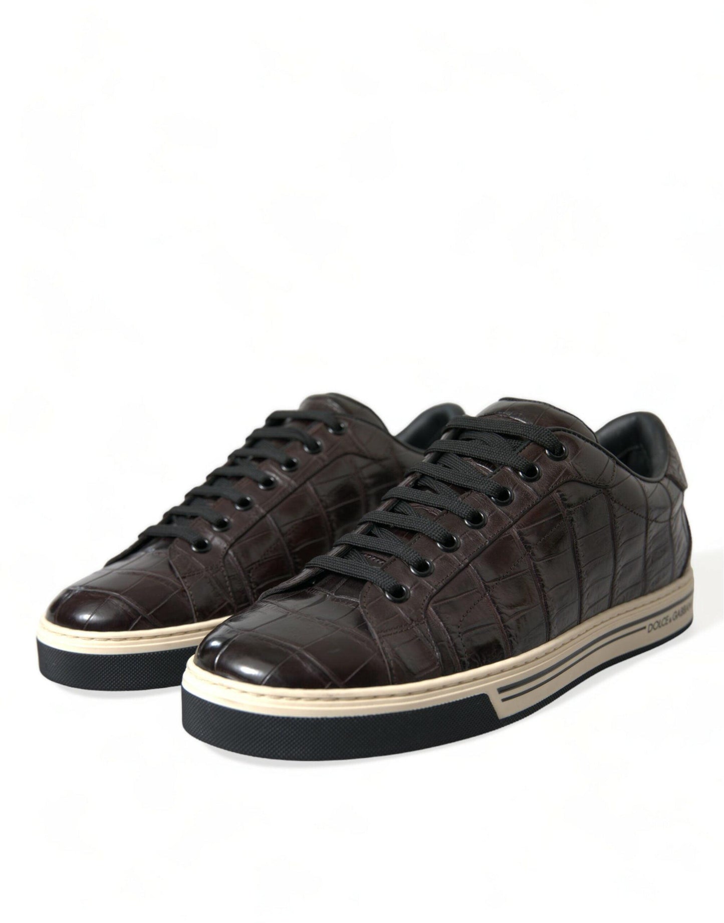 Dolce & Gabbana Elegant Exotic Leather Low-Top Sneakers - Arichezz.store