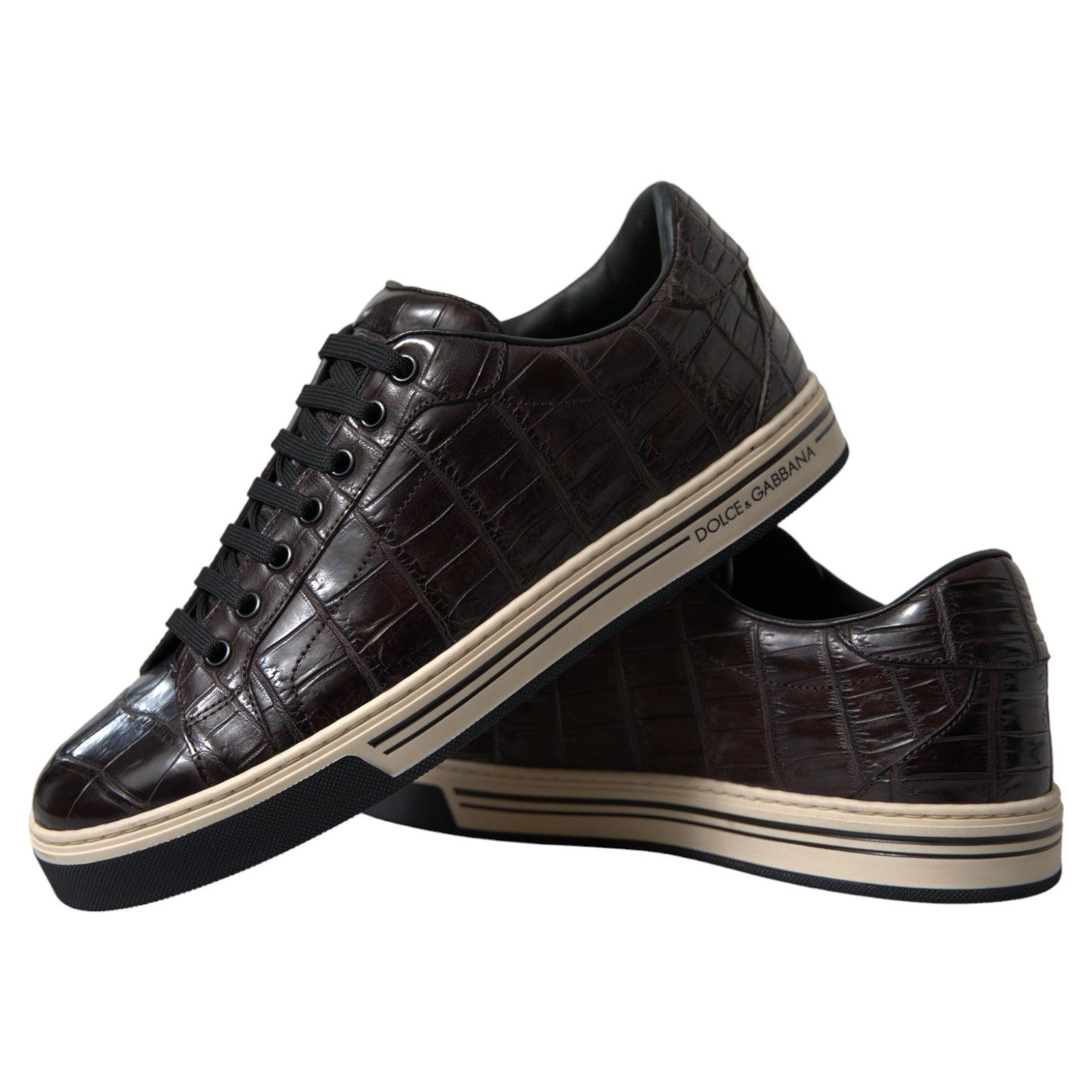 Dolce & Gabbana Elegant Exotic Leather Low-Top Sneakers - Arichezz.store