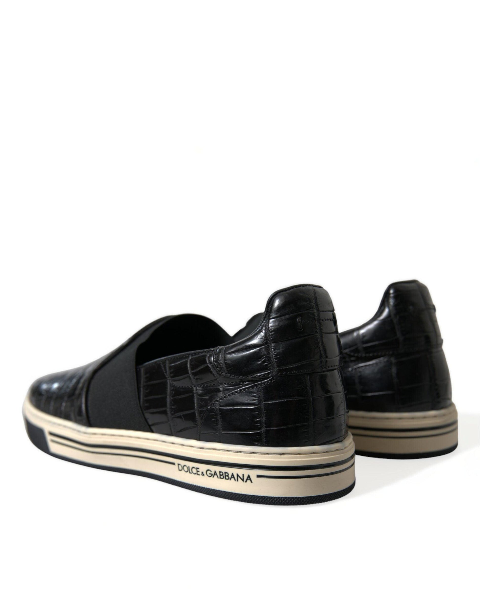 Dolce & Gabbana Elegant Crocodile Leather Low-Top Sneakers - Arichezz.store