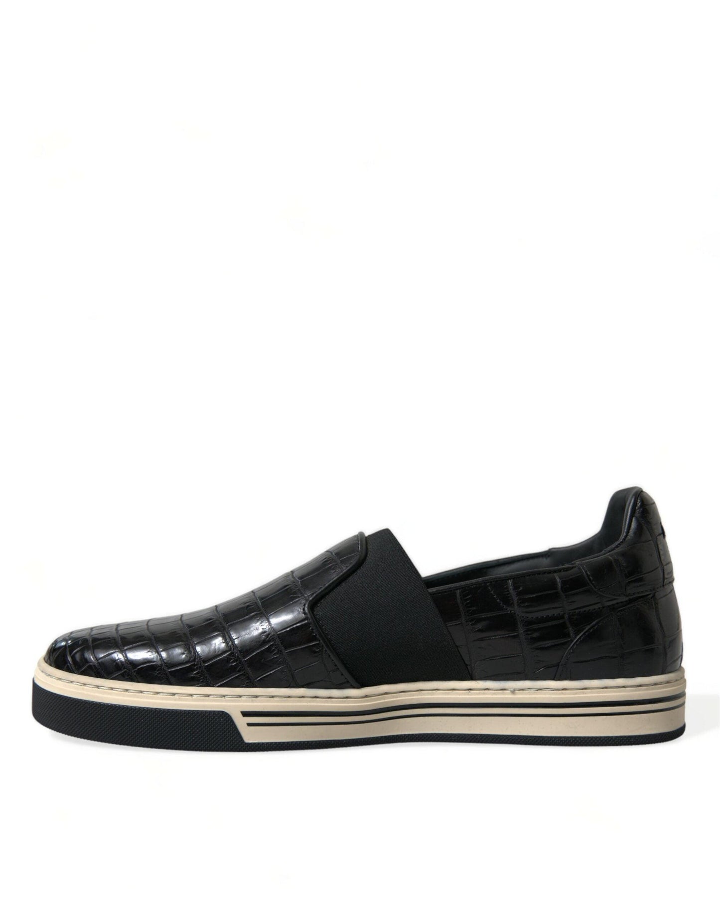 Dolce & Gabbana Elegant Crocodile Leather Low-Top Sneakers - Arichezz.store