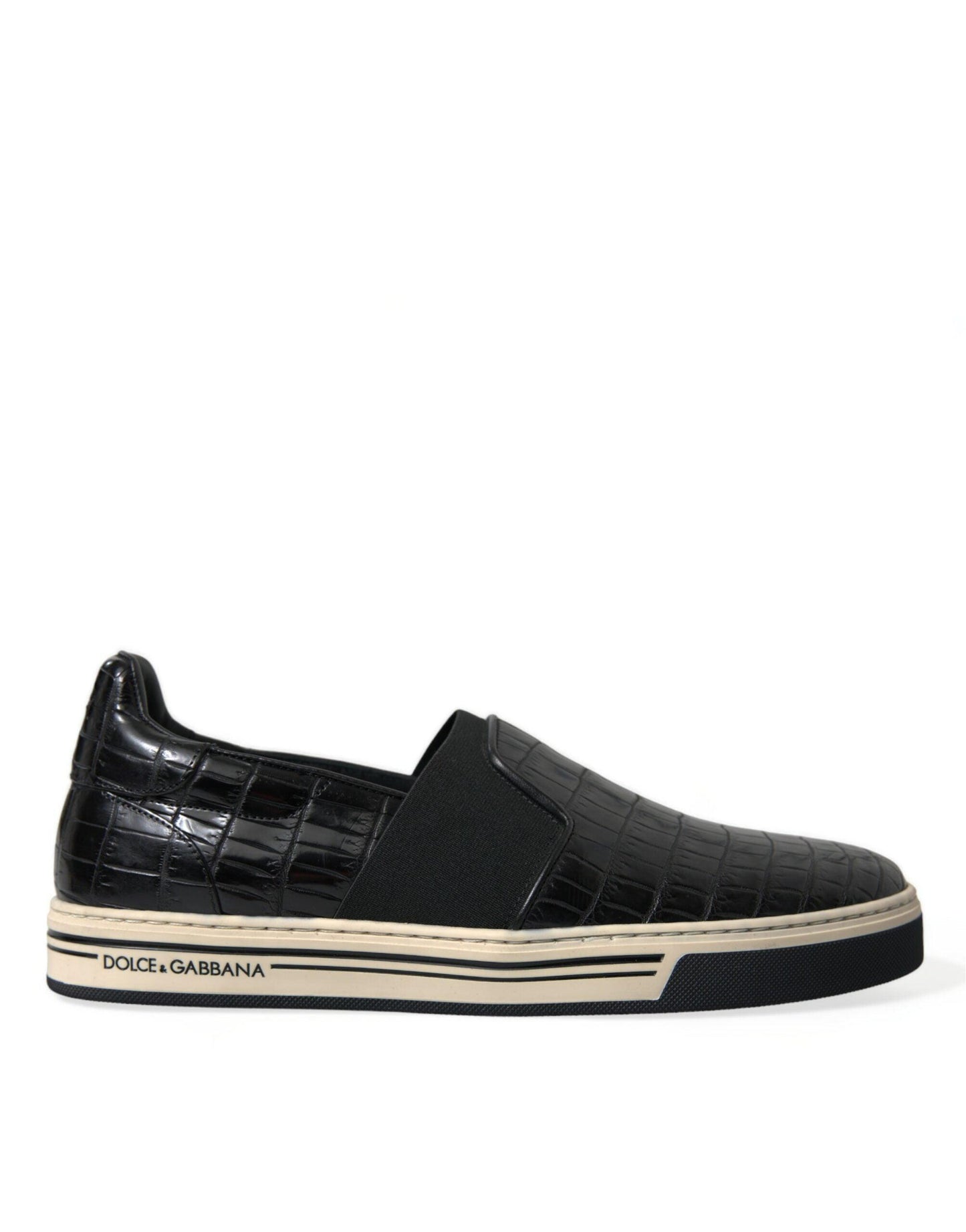 Dolce & Gabbana Elegant Crocodile Leather Low-Top Sneakers - Arichezz.store