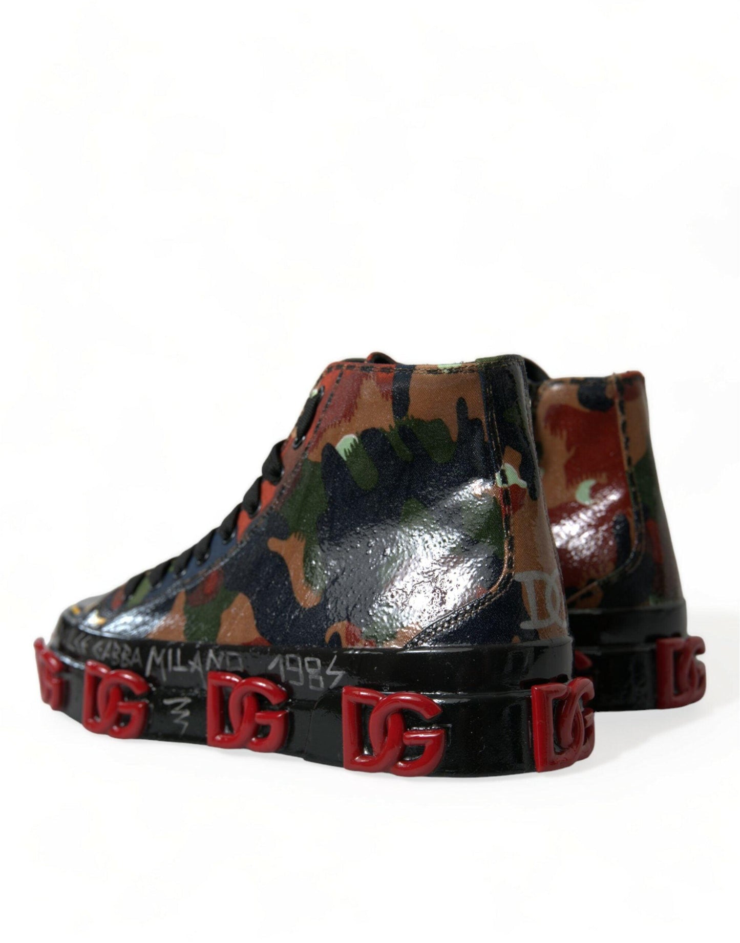 Dolce & Gabbana Chic Multicolor High-Top Sneakers - Arichezz.store