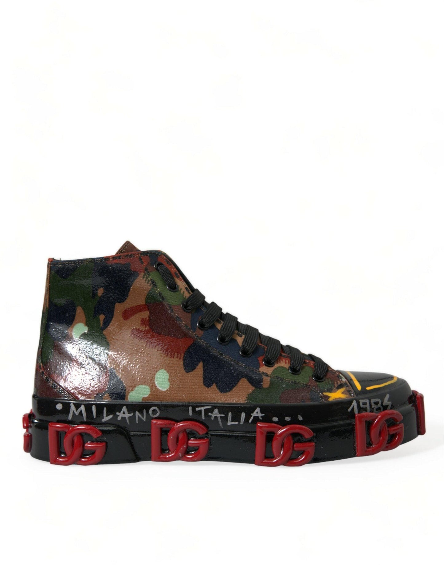 Dolce & Gabbana Chic Multicolor High-Top Sneakers - Arichezz.store