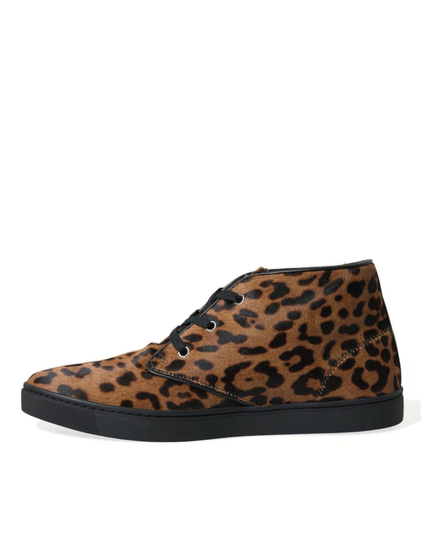 Dolce & Gabbana Elegant Leopard Print Mid-Top Sneakers - Arichezz.store