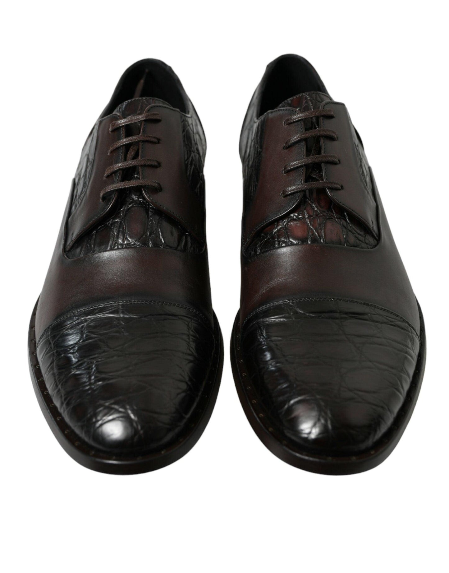 Dolce & Gabbana Elegant Brown Formal Derby Dress Shoes - Arichezz.store