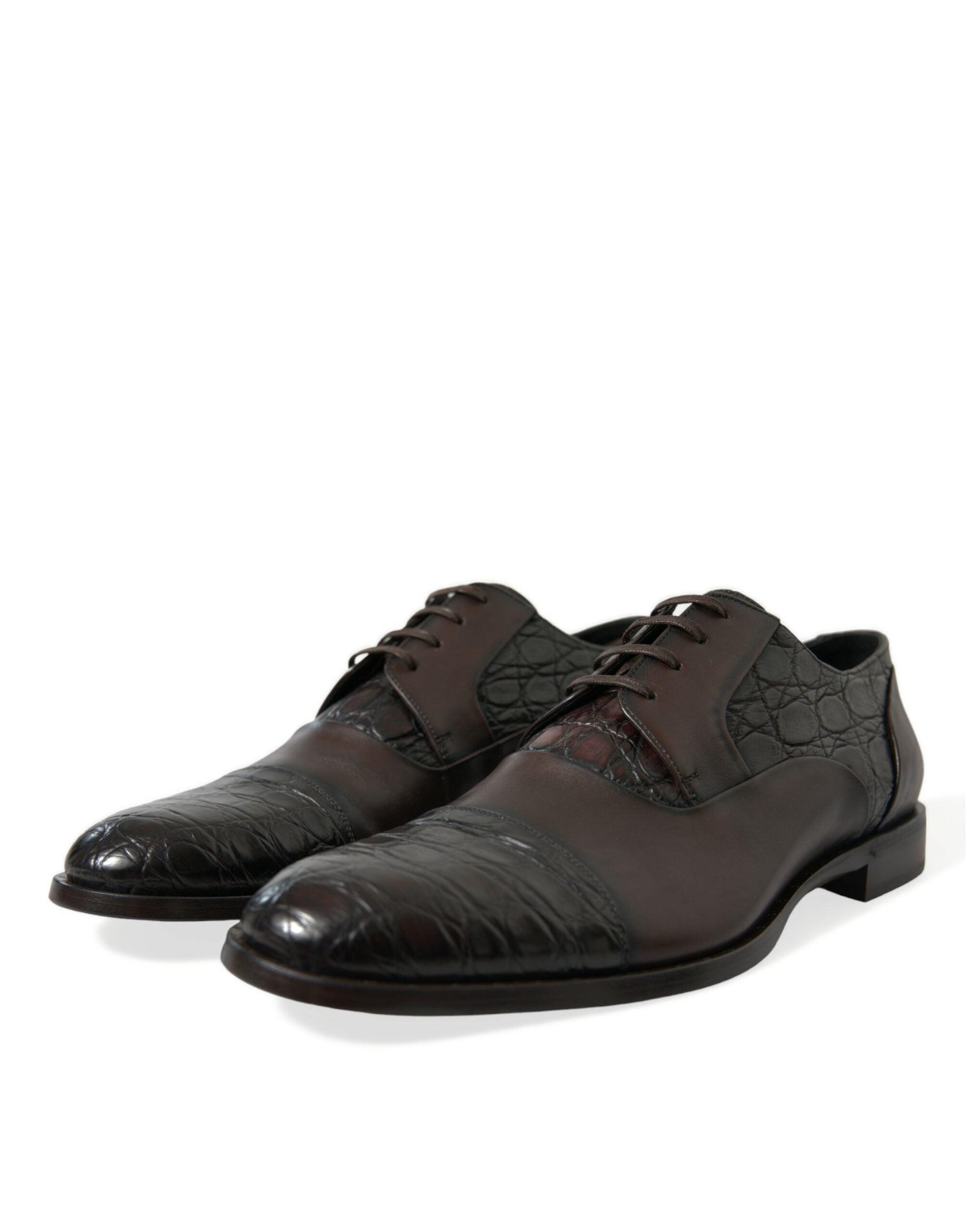 Dolce & Gabbana Elegant Brown Formal Derby Dress Shoes - Arichezz.store