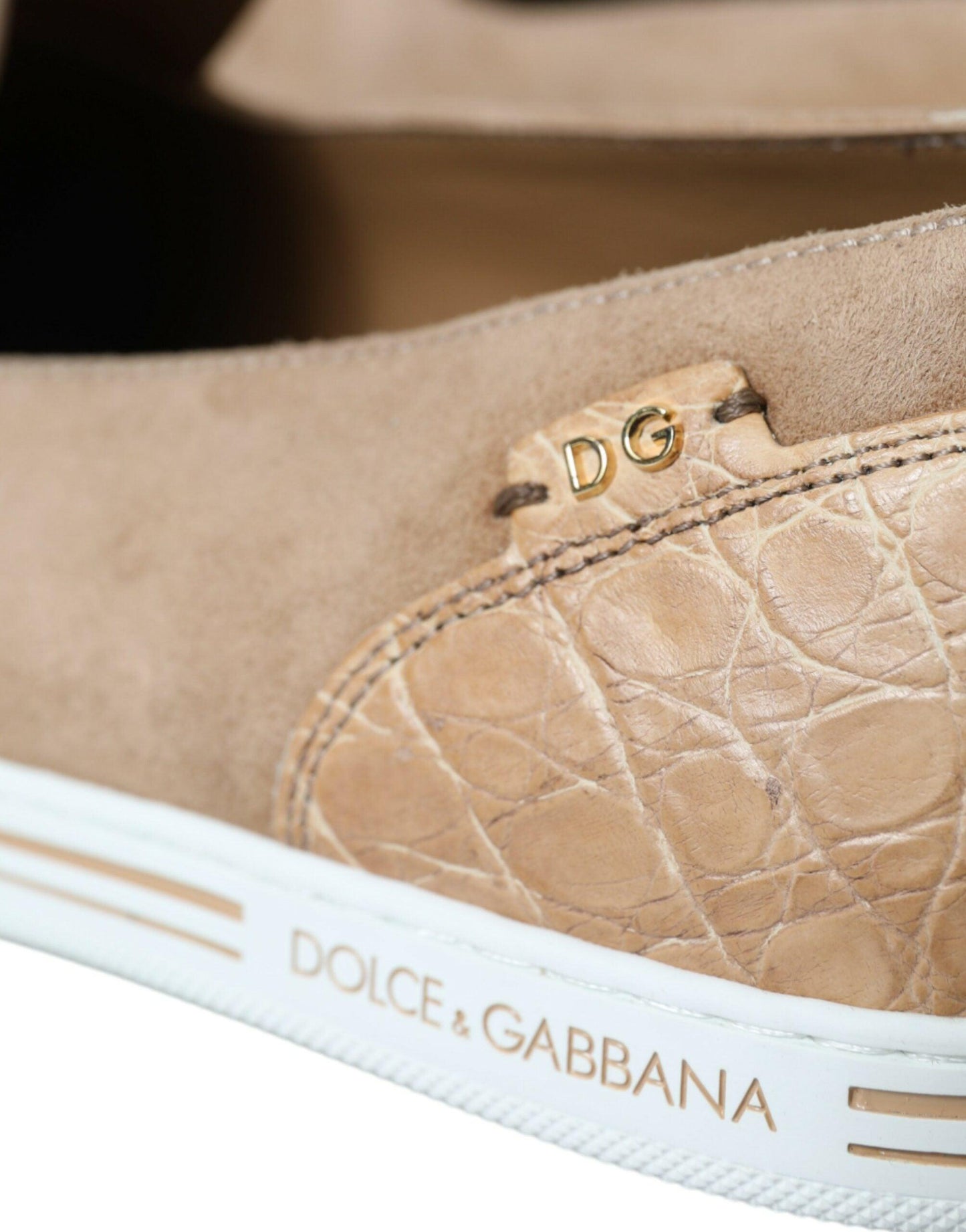 Dolce & Gabbana Elegant Beige Leather Loafers - Arichezz.store