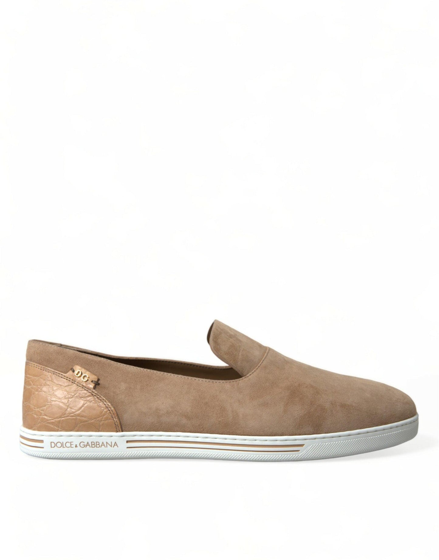 Dolce & Gabbana Elegant Beige Leather Loafers - Arichezz.store