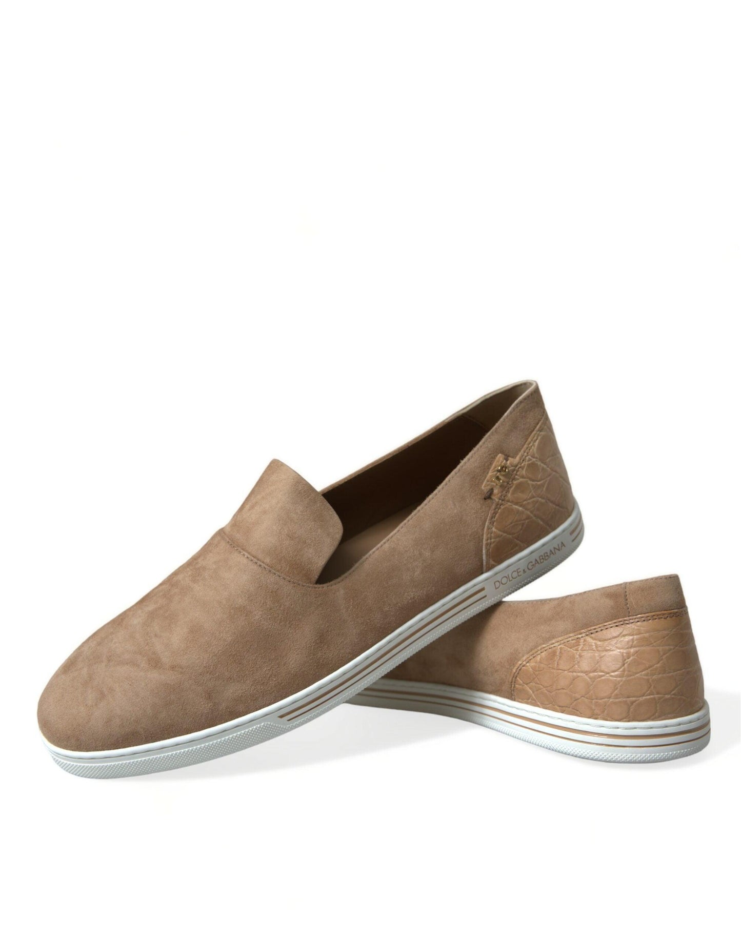 Dolce & Gabbana Elegant Beige Leather Loafers - Arichezz.store