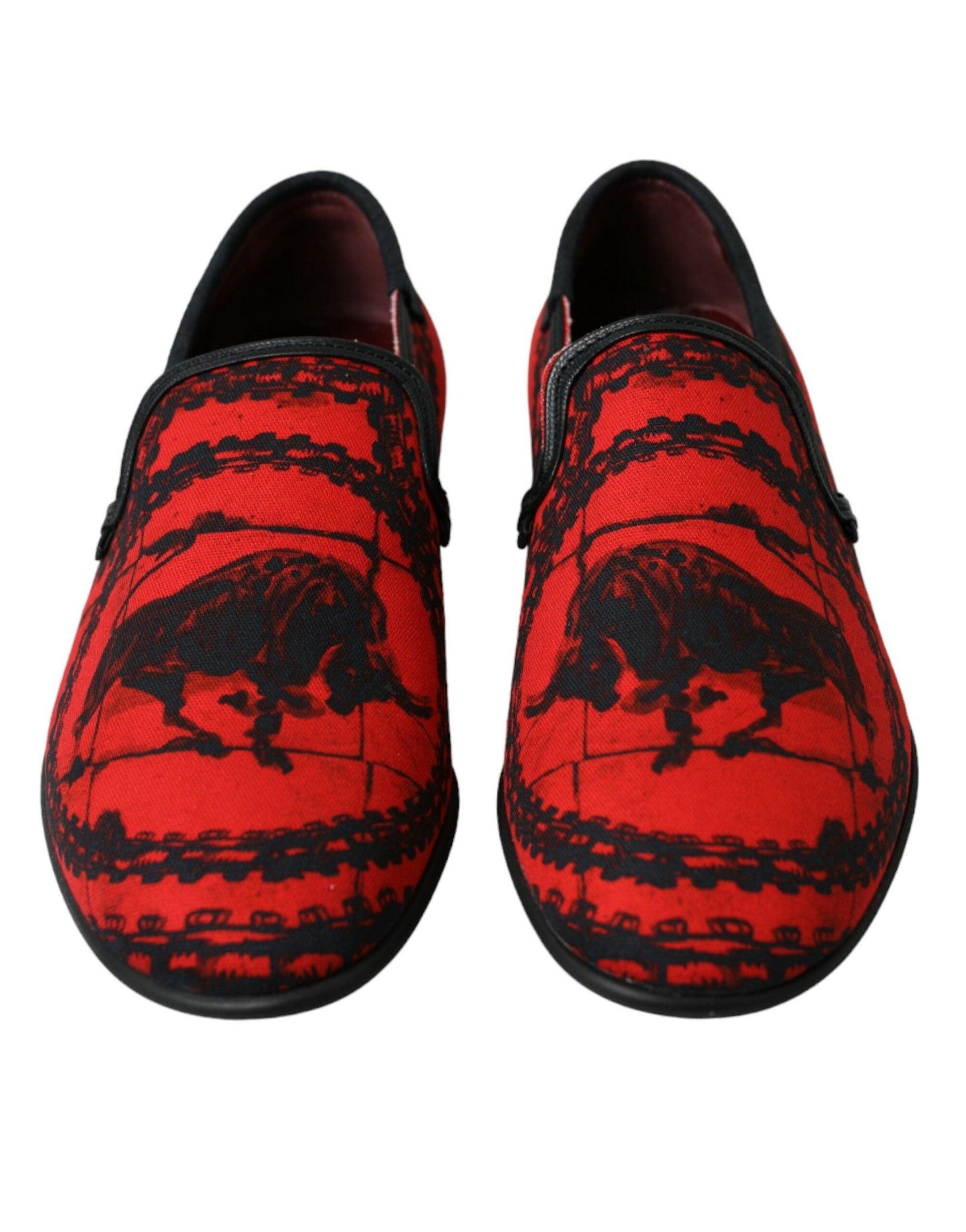 Dolce & Gabbana Torero-Inspired Luxe Red & Black Loafers - Arichezz.store