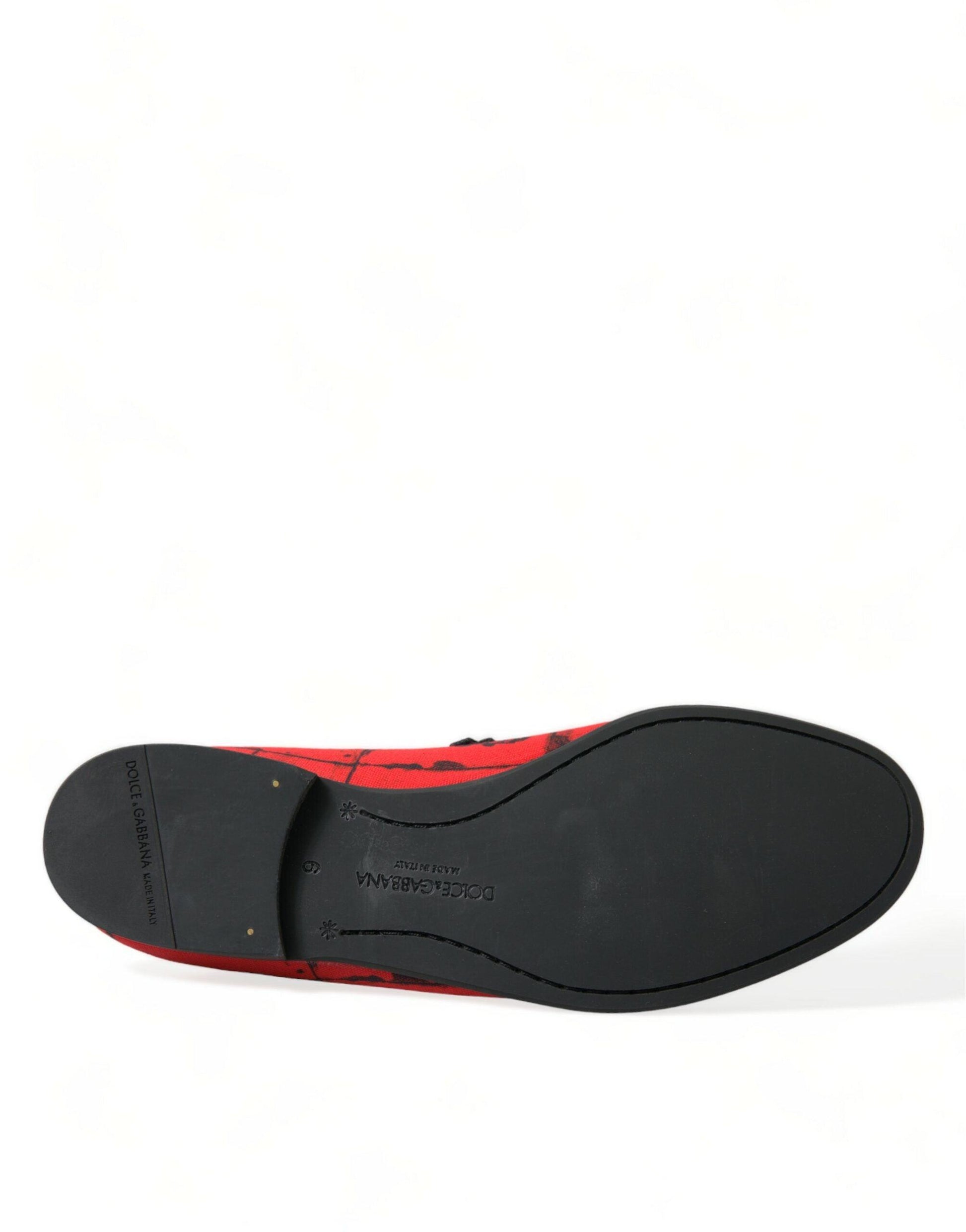 Dolce & Gabbana Torero-Inspired Luxe Red & Black Loafers - Arichezz.store