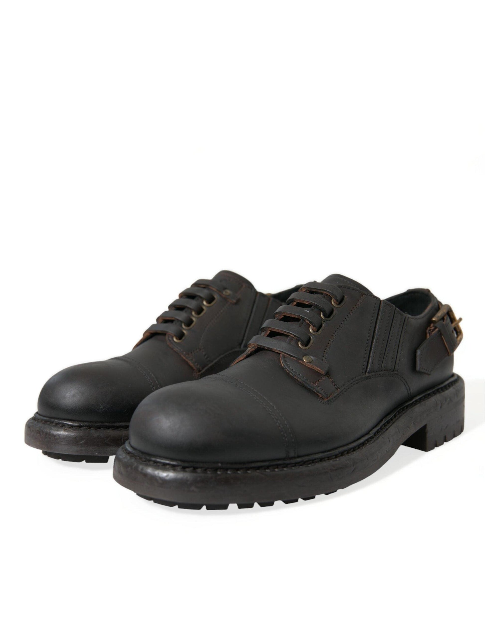 Dolce & Gabbana Elegant Mens Leather Derby Dress Shoes - Arichezz.store