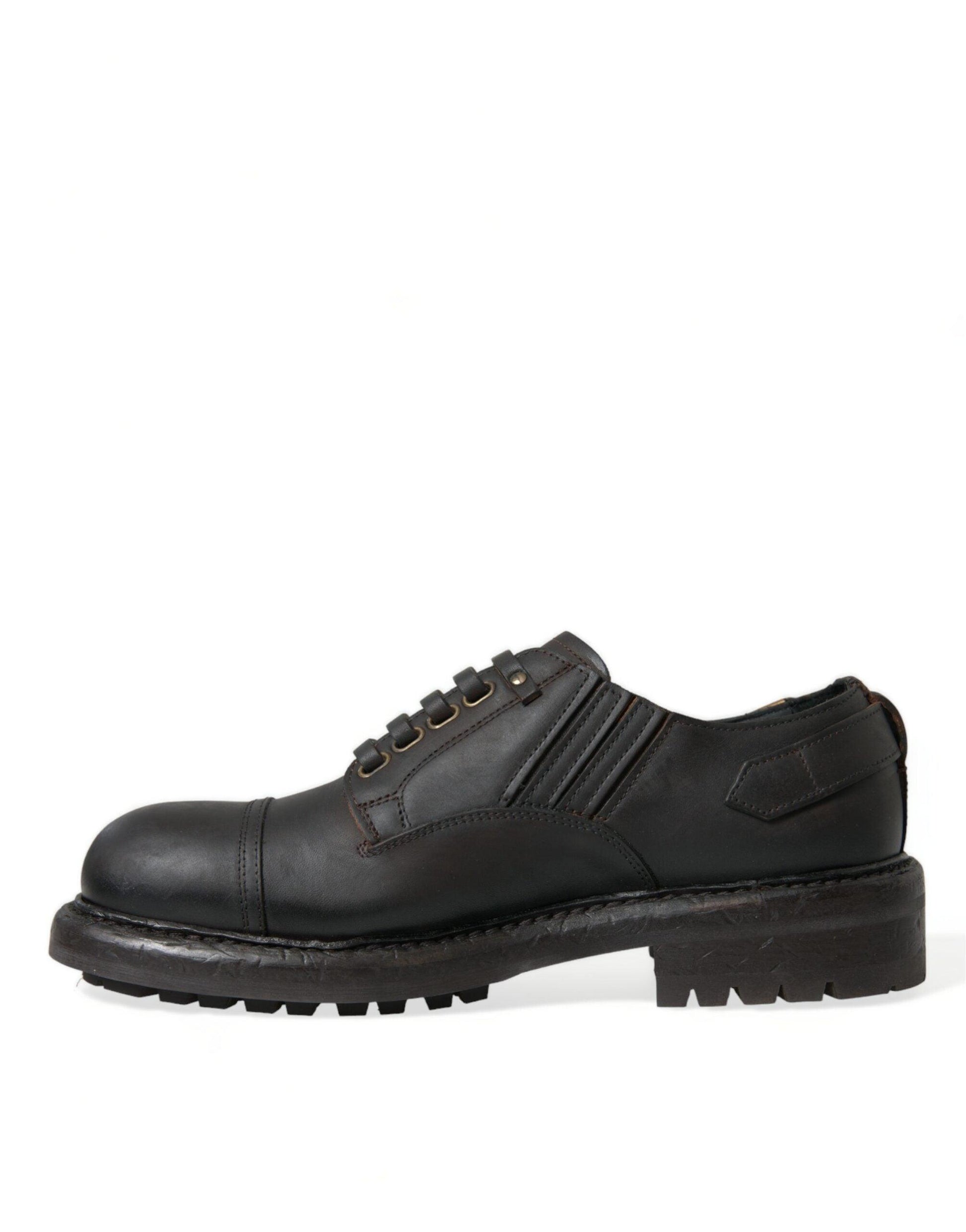 Dolce & Gabbana Elegant Mens Leather Derby Dress Shoes - Arichezz.store