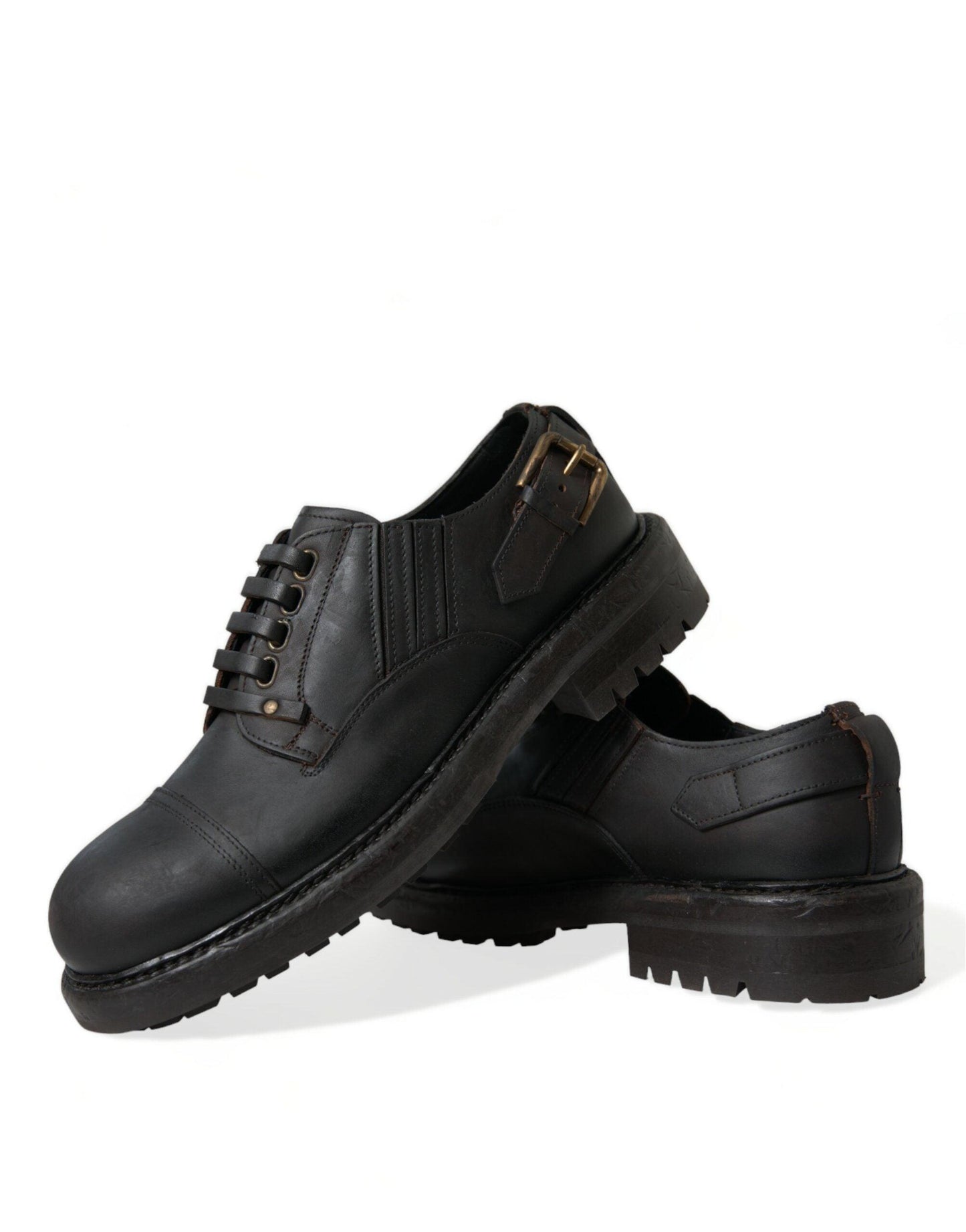 Dolce & Gabbana Elegant Mens Leather Derby Dress Shoes - Arichezz.store